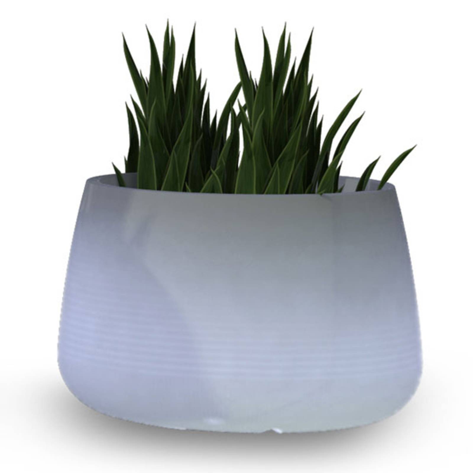 Newgarden Camelia 60 jardinera LED solar+batería - blanco - Plástico