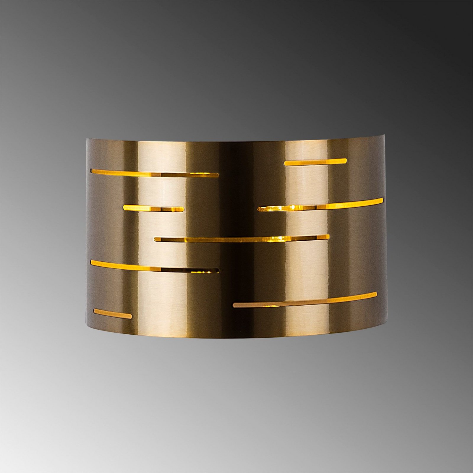 Wandleuchte Oisin, goldfarben, Metall, Höhe 22 cm, E27