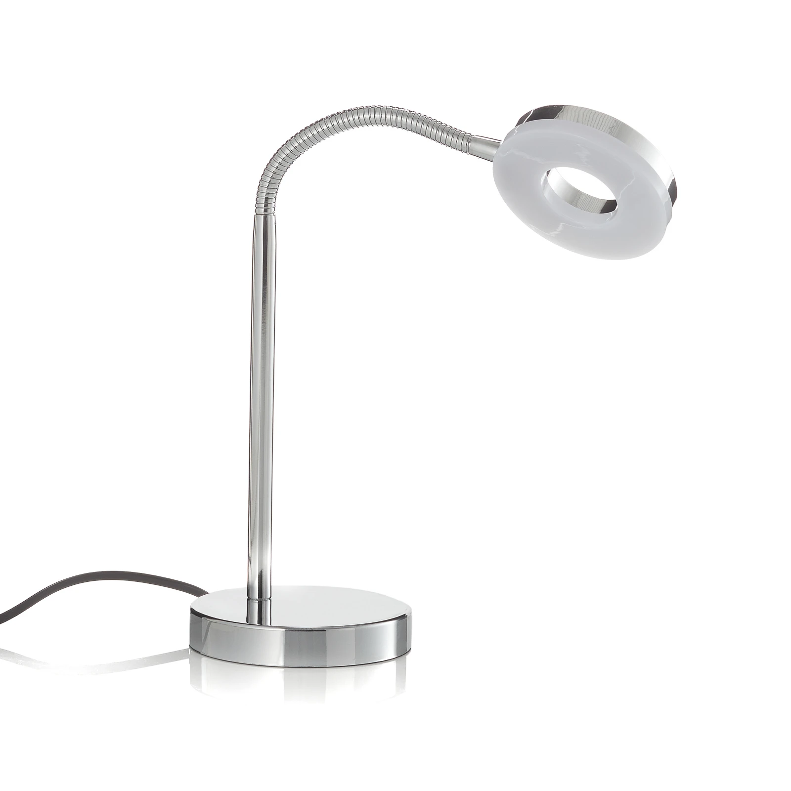 Rennes LED-bordslampa, kromfärgad, höjd 40 cm