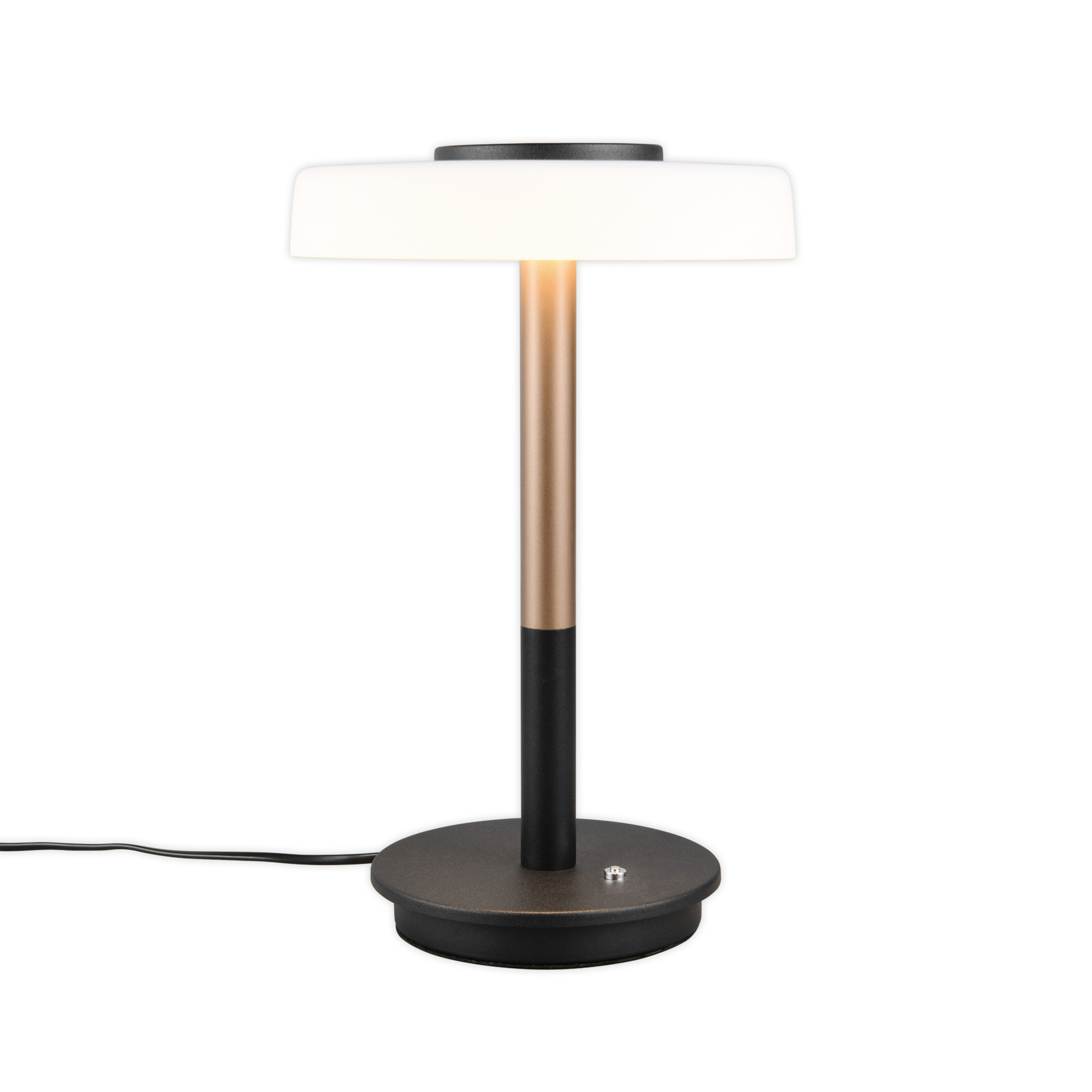 Lampe de table LED Celeste blanc/marron 35 cm verre/métal Touchdim