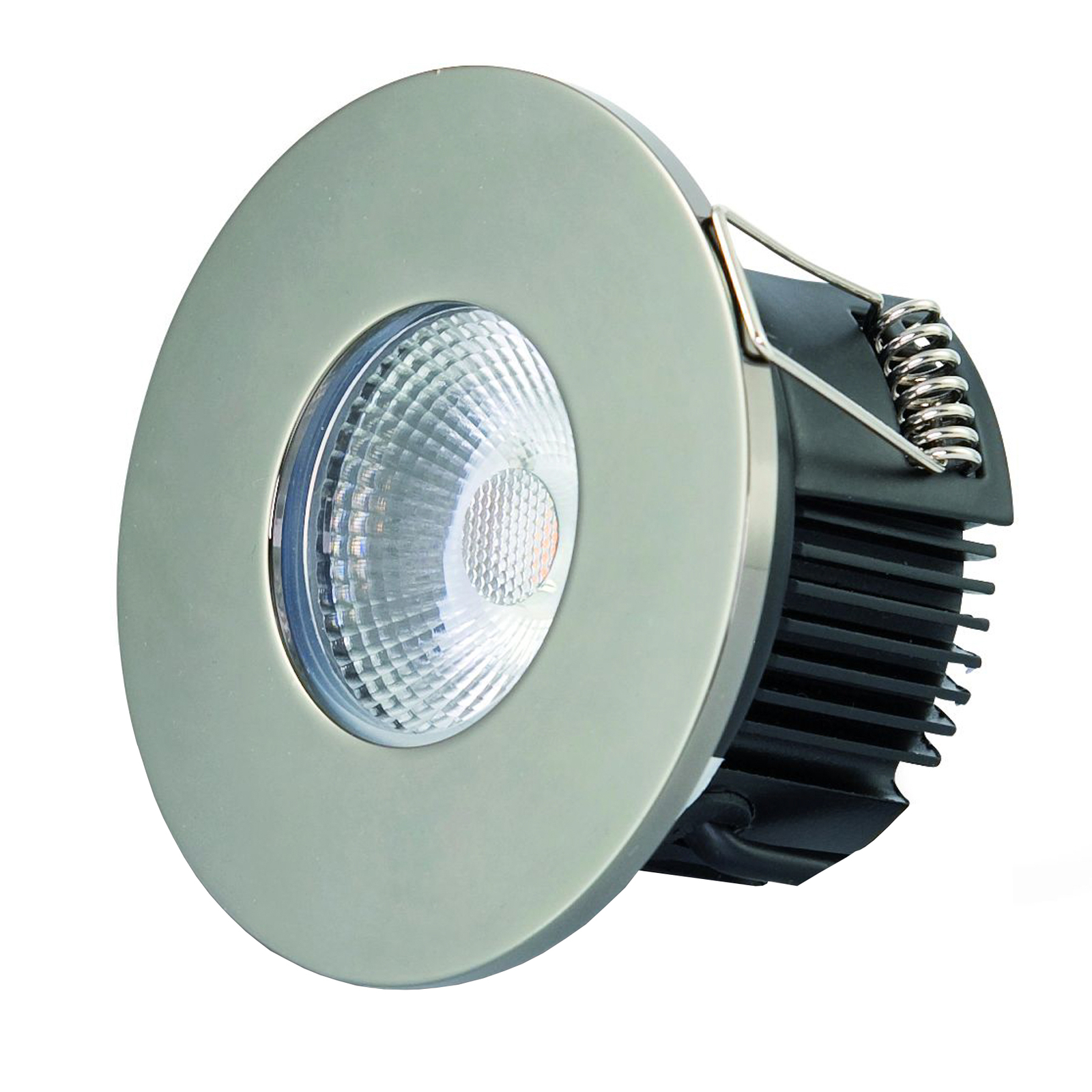 DOTLUX MULTIsun LED-innfellingslampe, rund, nikkel