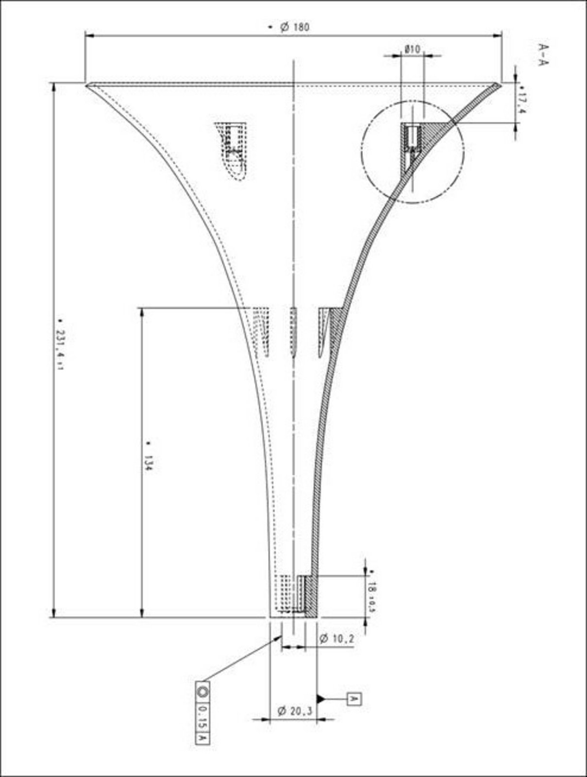 Panthella Lampadar Upper Trumpet - Louis Poulsen