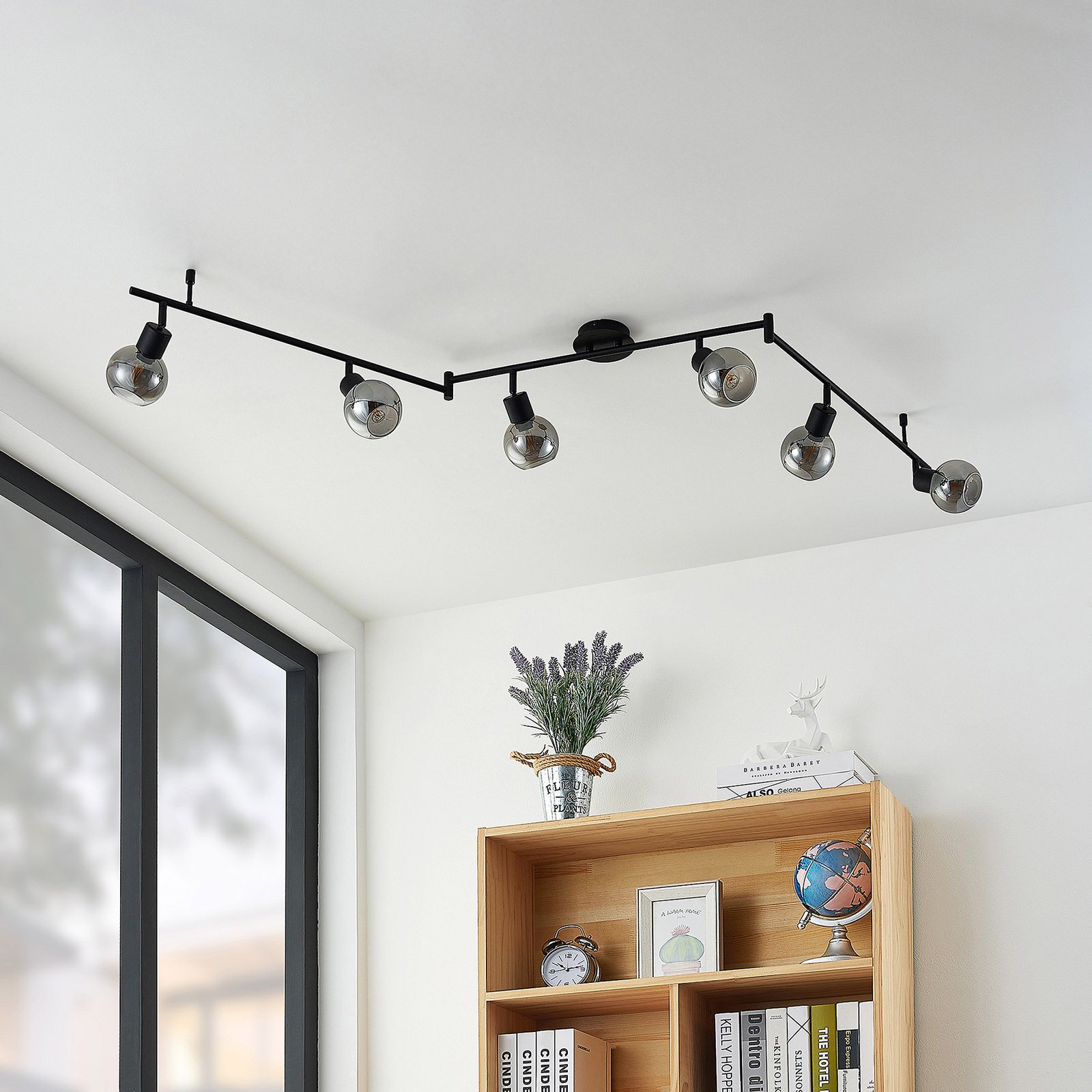 Eridia 6 Stropní Lampa Black - Lindby