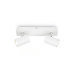 Plafondlamp Isil A, wit, 2-lamps, metaal, draaibaar