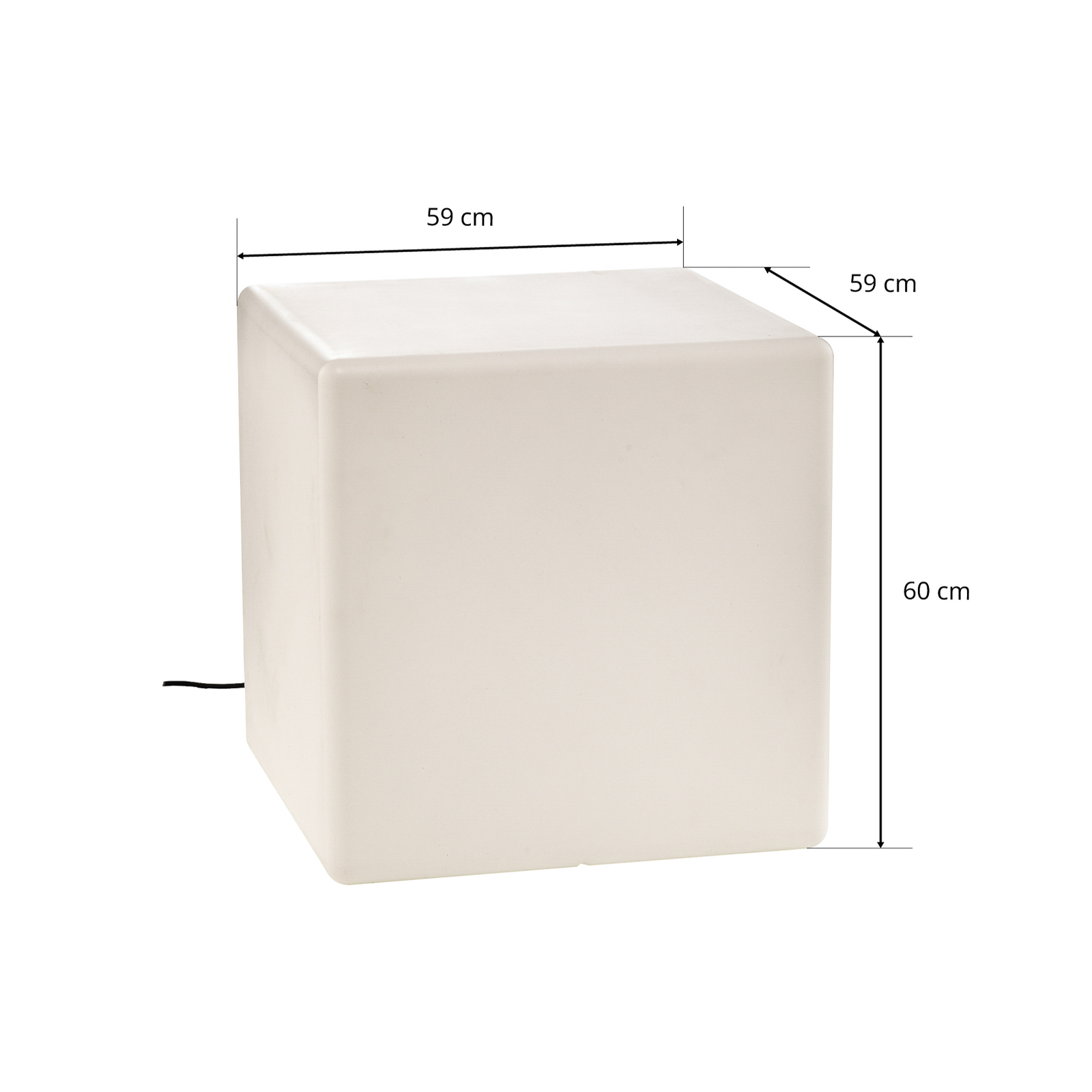 Cumulus Cube L buiten sfeerlamp, 59 x 59 cm