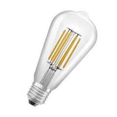 OSRAM LED rusztikus lámpa E27, ST64, 3,8W, 806lm, 830, világos, világos