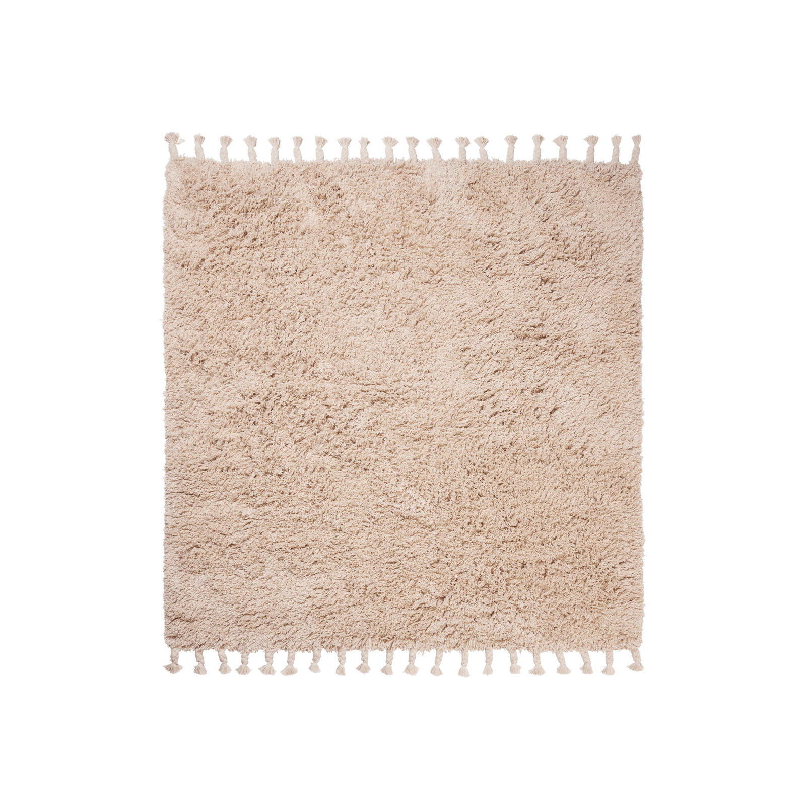 Amass Hochflorteppich, 140 x 140 cm, creme - ferm LIVING