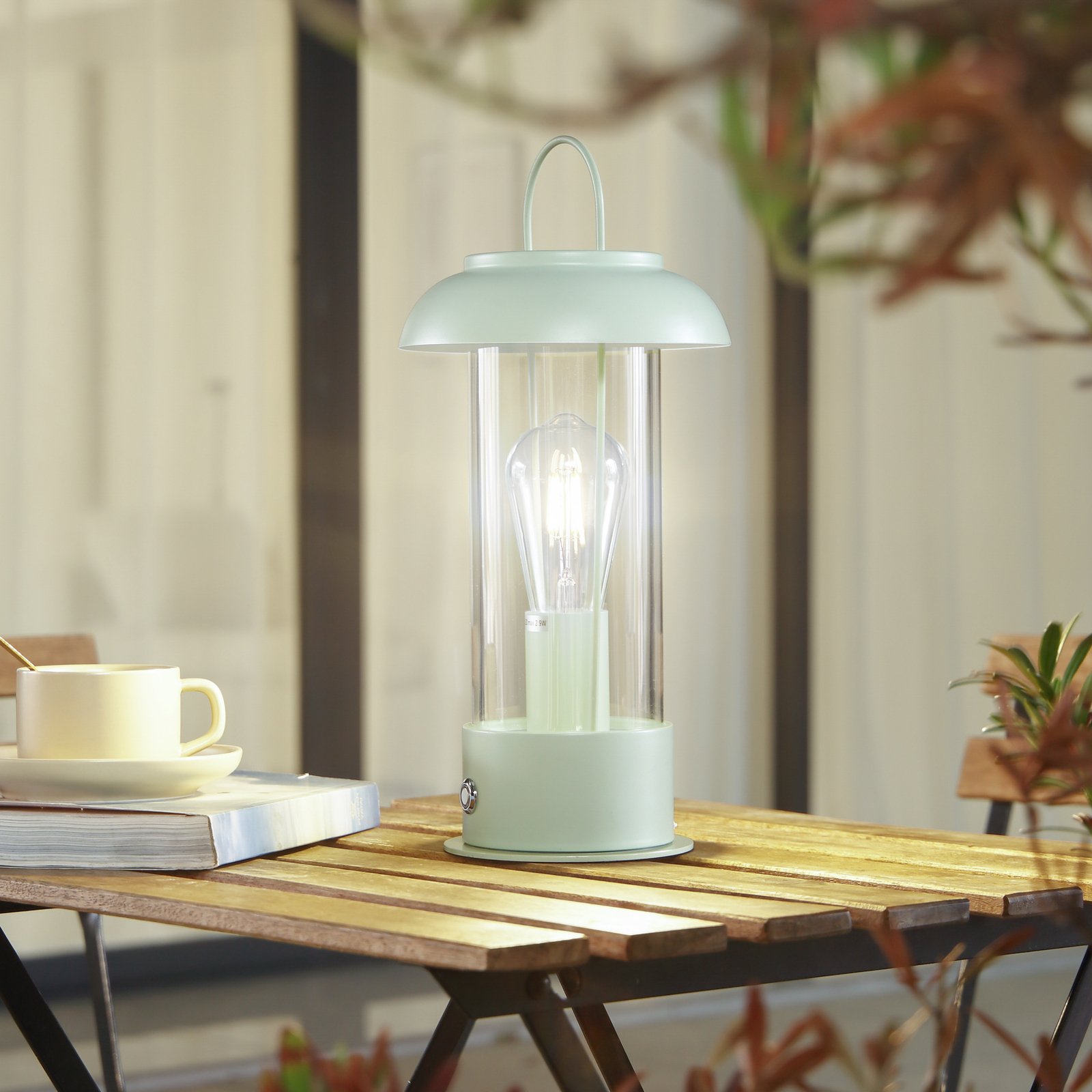Yvette Portable Asztali Lámpa IP44 Green - Lindby