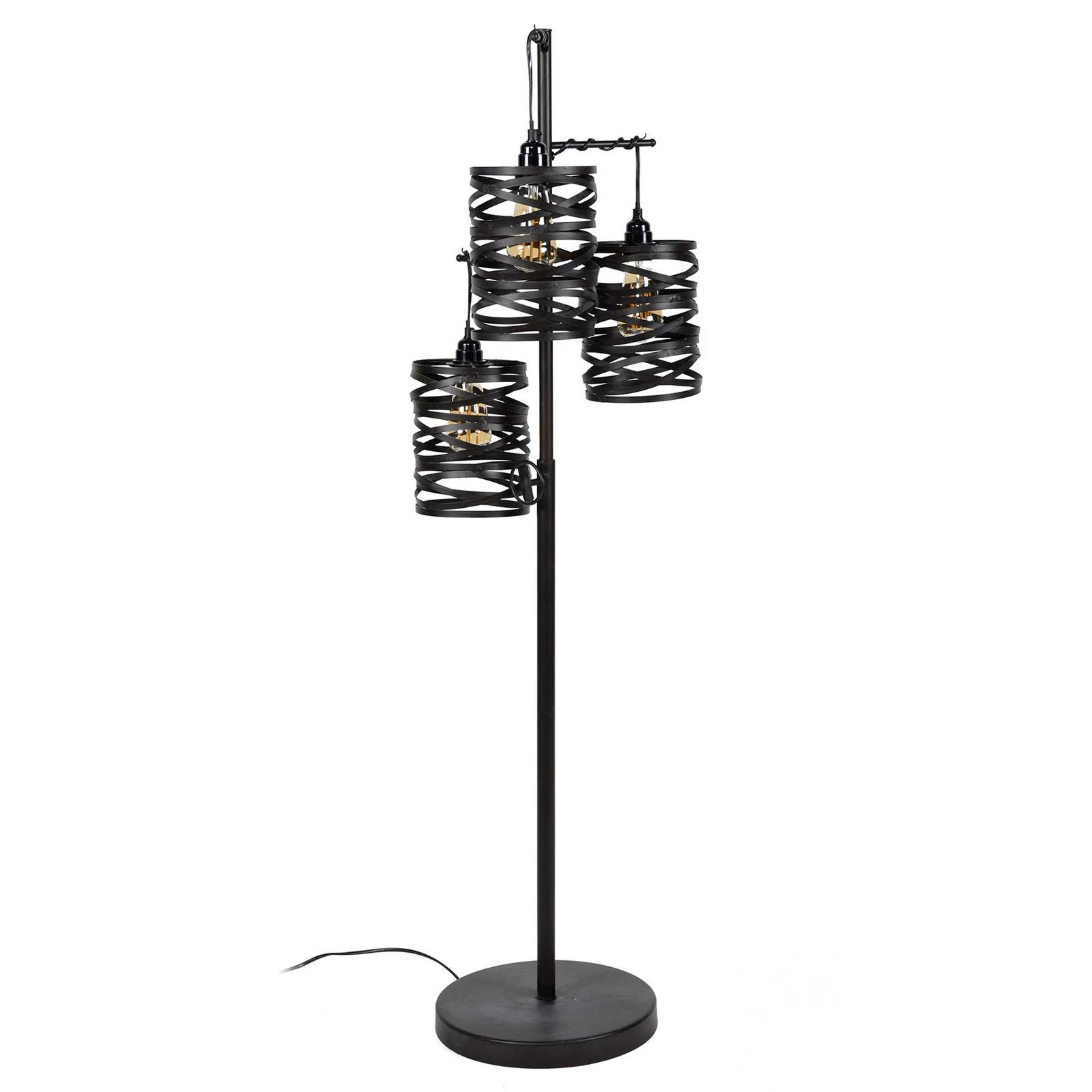 Подова лампа Spindlight, с три лампи, височина 150 cm