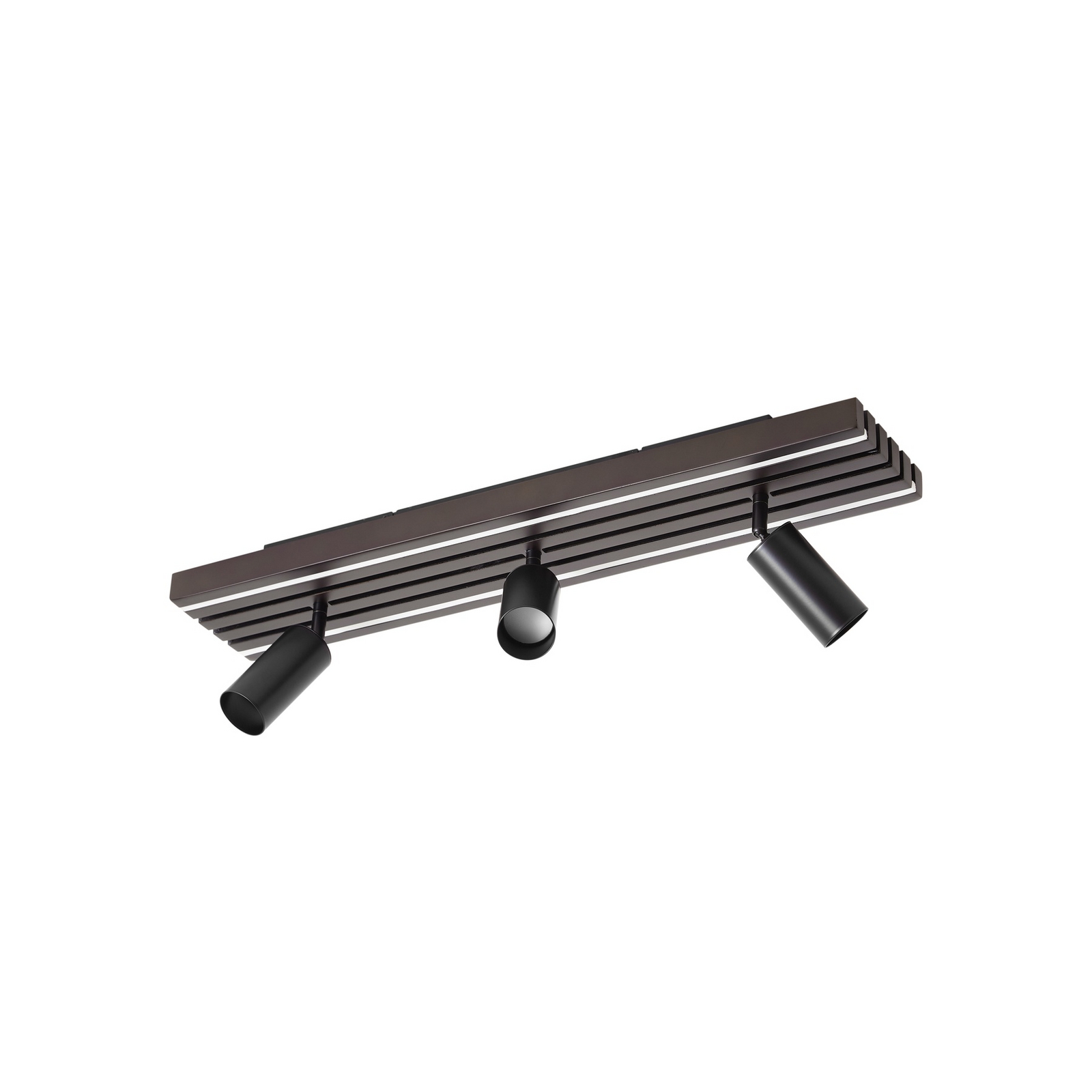 Lucande LED plafondspot Tiron, 3-lamps, 70 cm, eikenhout Lucande LED plafondspot Tiron, 3-lamps, 70 cm, eikenhout