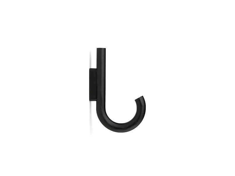 Produktfoto för Gejst - Hook Hanger - Galge - Black hook / Black Chrome wall mount - L2 x D12,8 x H19 cm