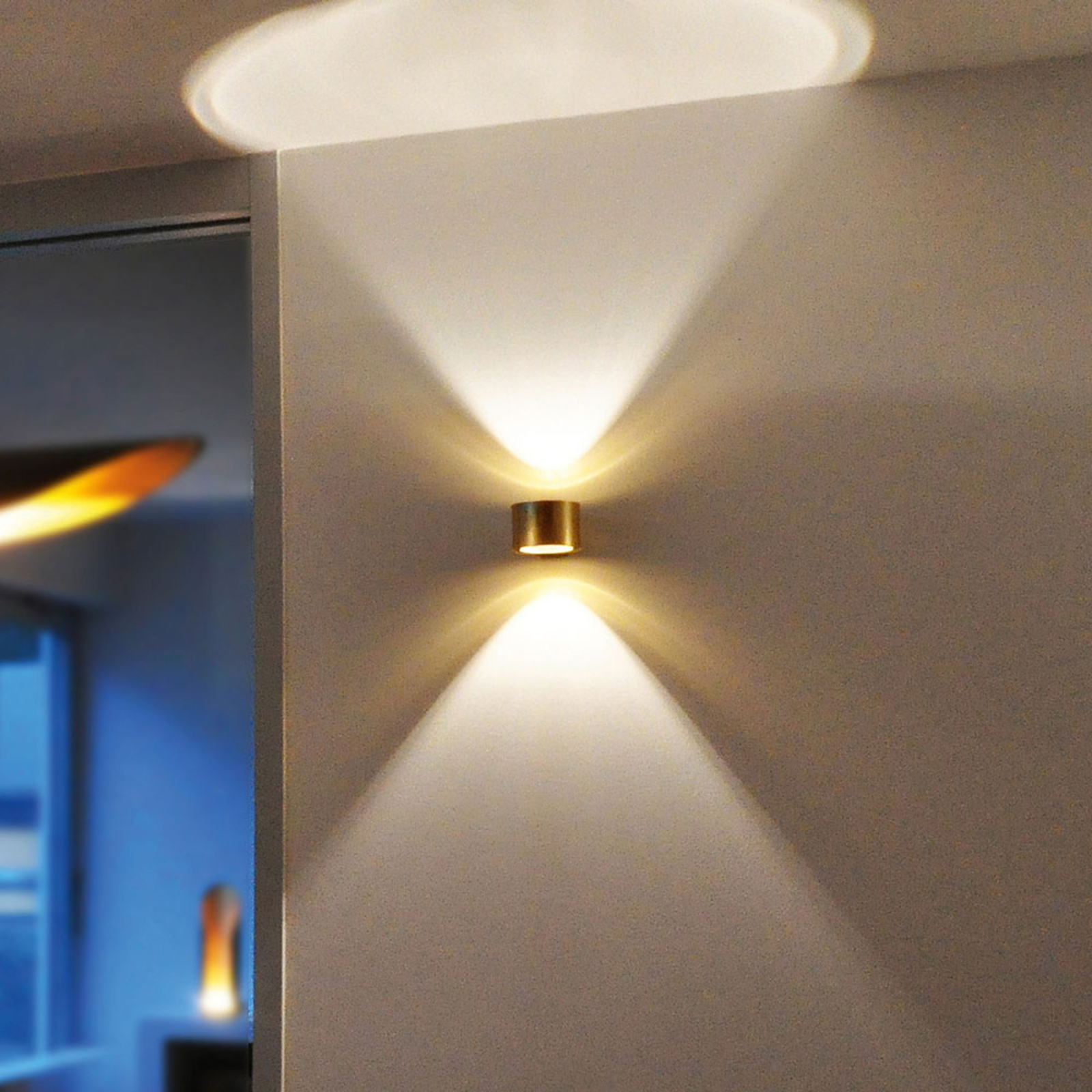 BANKAMP Impulse LED wall light up/down gold