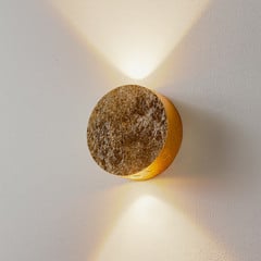 Guldskinnende LED væglampe Sunny