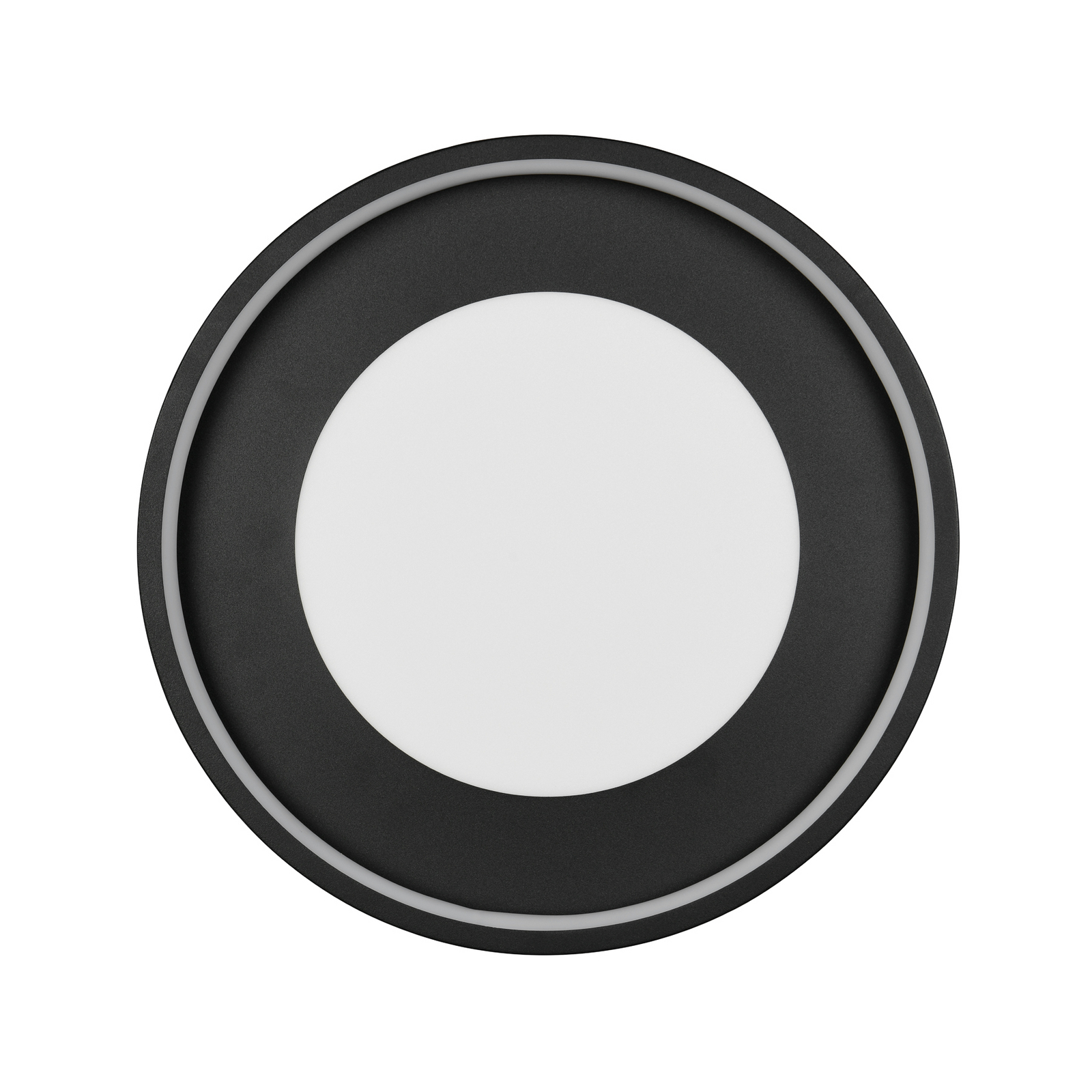 LED-taklampa Solea, matt svart, Ø 40 cm, plast LED-taklampa Solea, matt svart, Ø 40 cm, plast