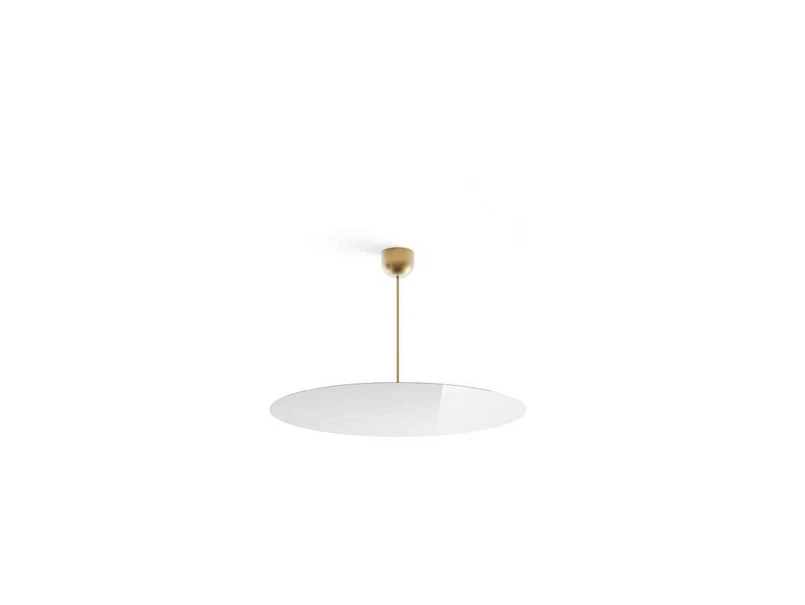 Luceplan - Millimetro Ceiling Lamp H53 Ø85 Brass/Mirror
