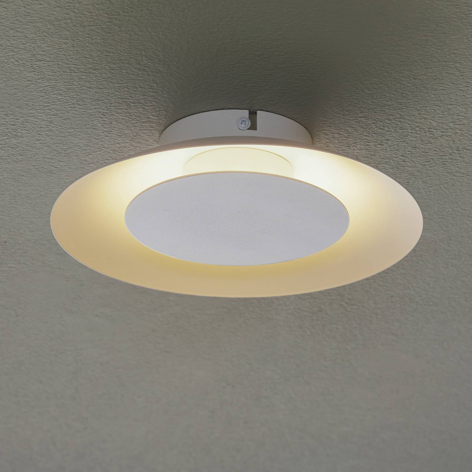 Lampa sufitowa LED Foskal biała, Ø 21,5 cm