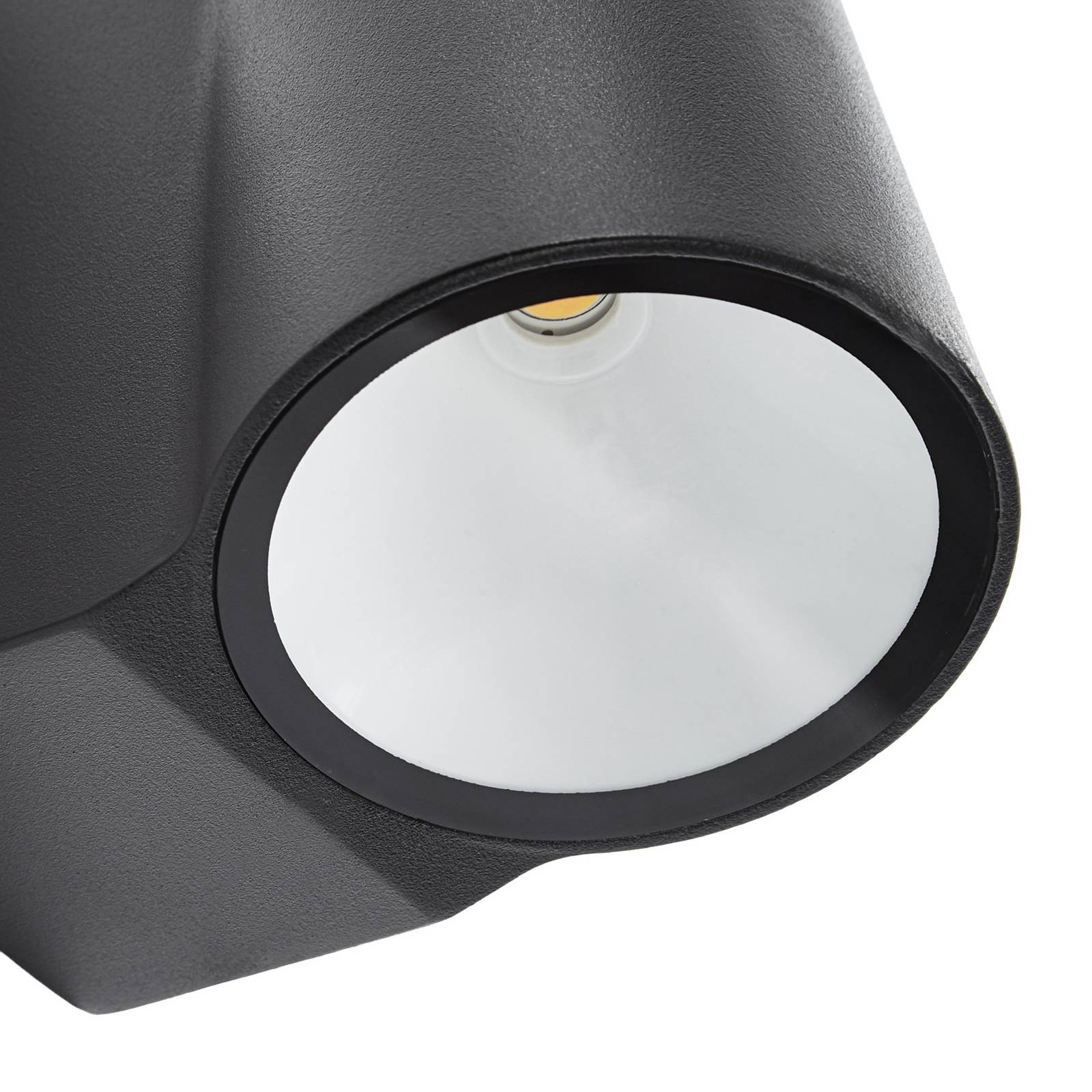 Lindby kinkiet zewnętrzny LED Illuvia, czarny matowy, IP54
