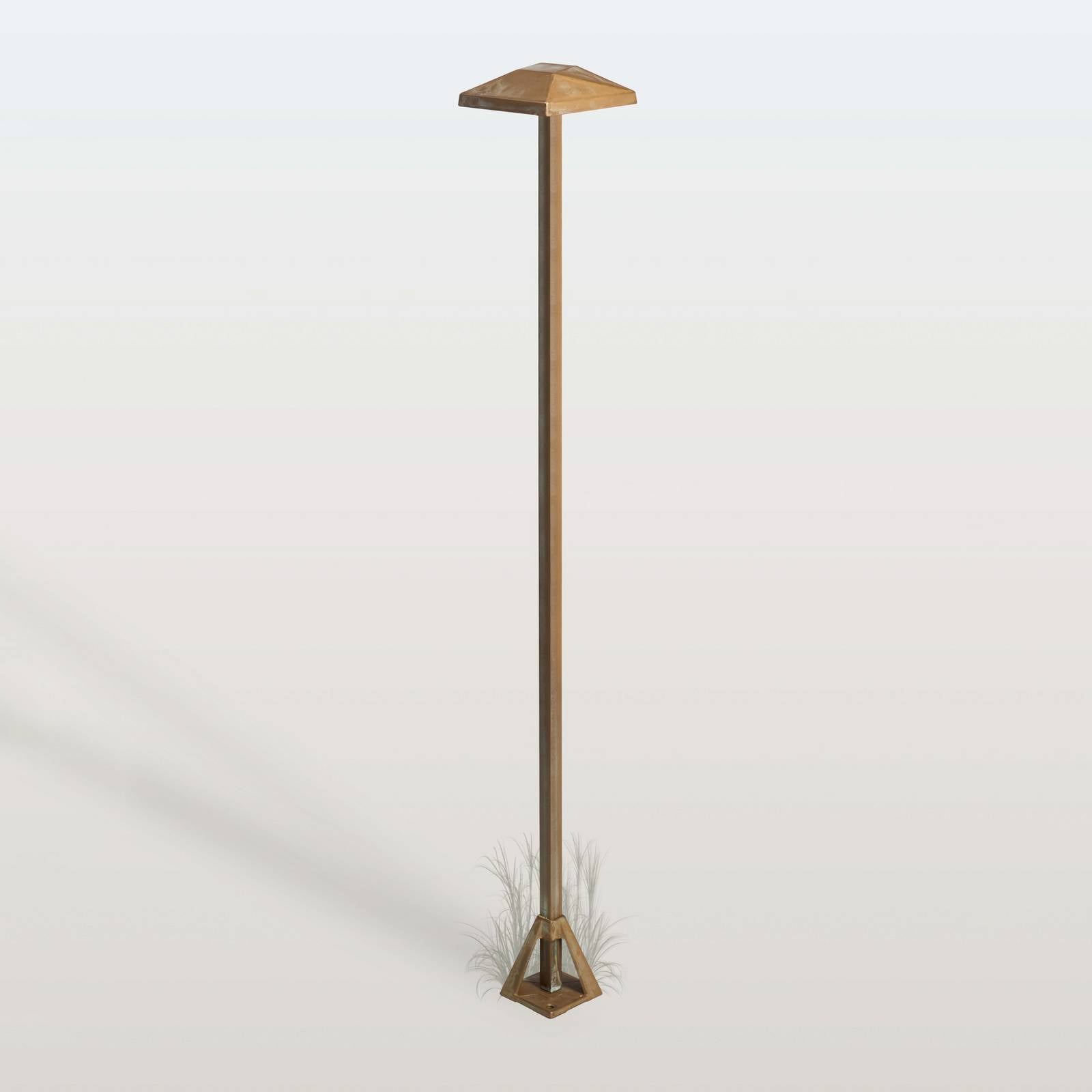Słupek oświetleniowy LED Aura Edge, wysokość 100 cm, mosiądz postarzany, IP65