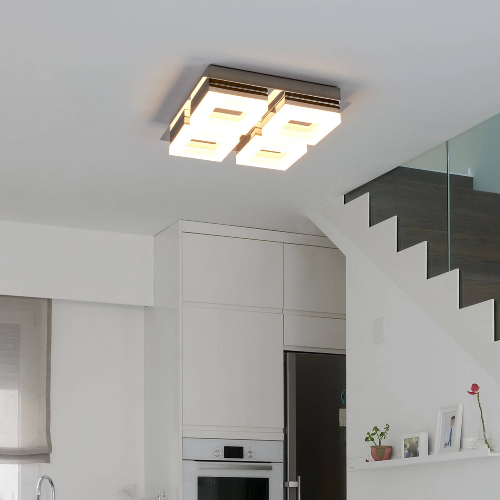 LED badkamer plafondlamp Marija met vier lichtbr.