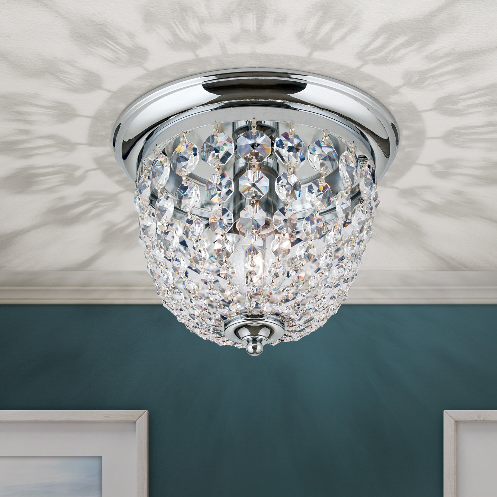 Plafond ceiling light in Asfour crystal