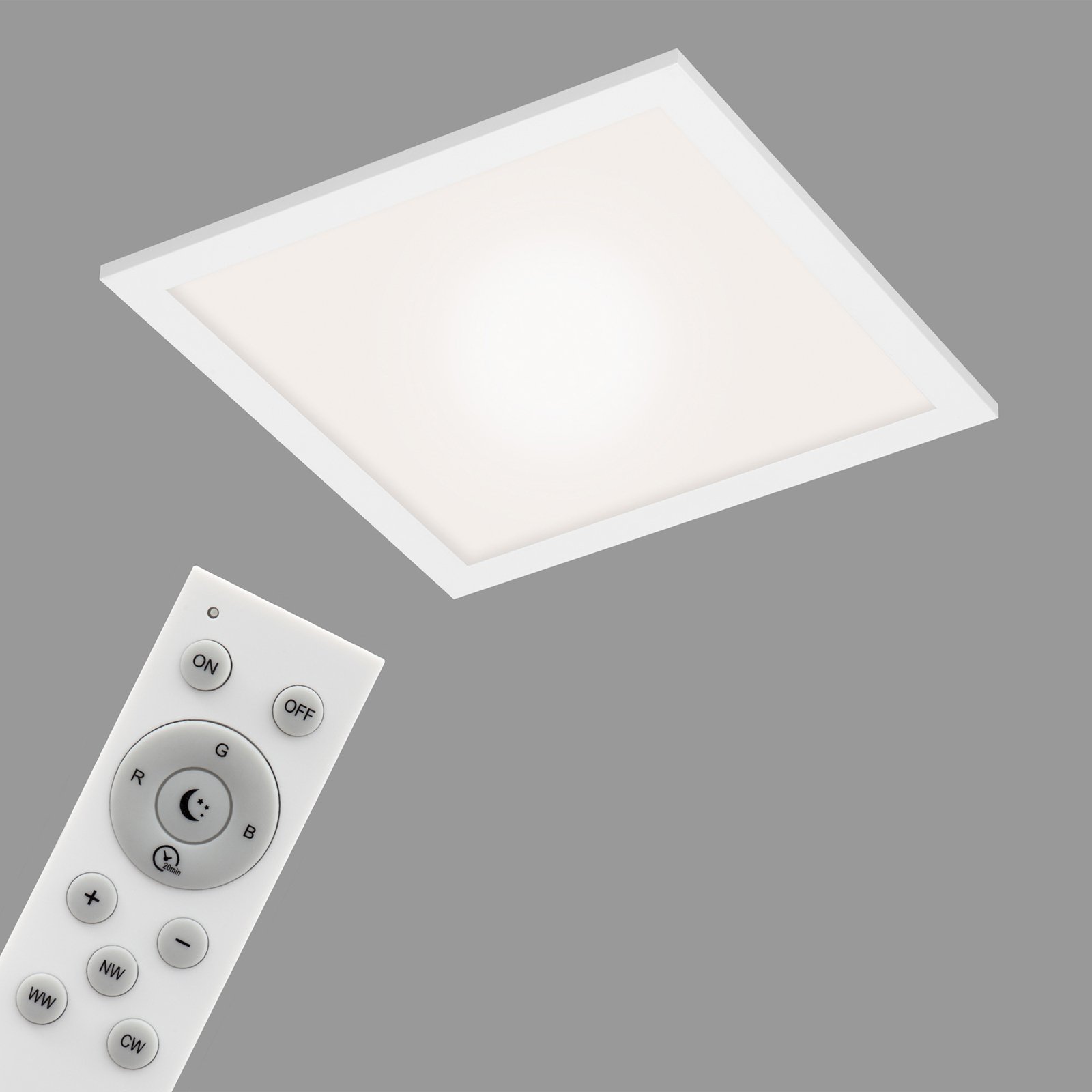 LED mennyezeti lámpa Link, fényerőszabályzó, CCT, 29.5x29.5cm