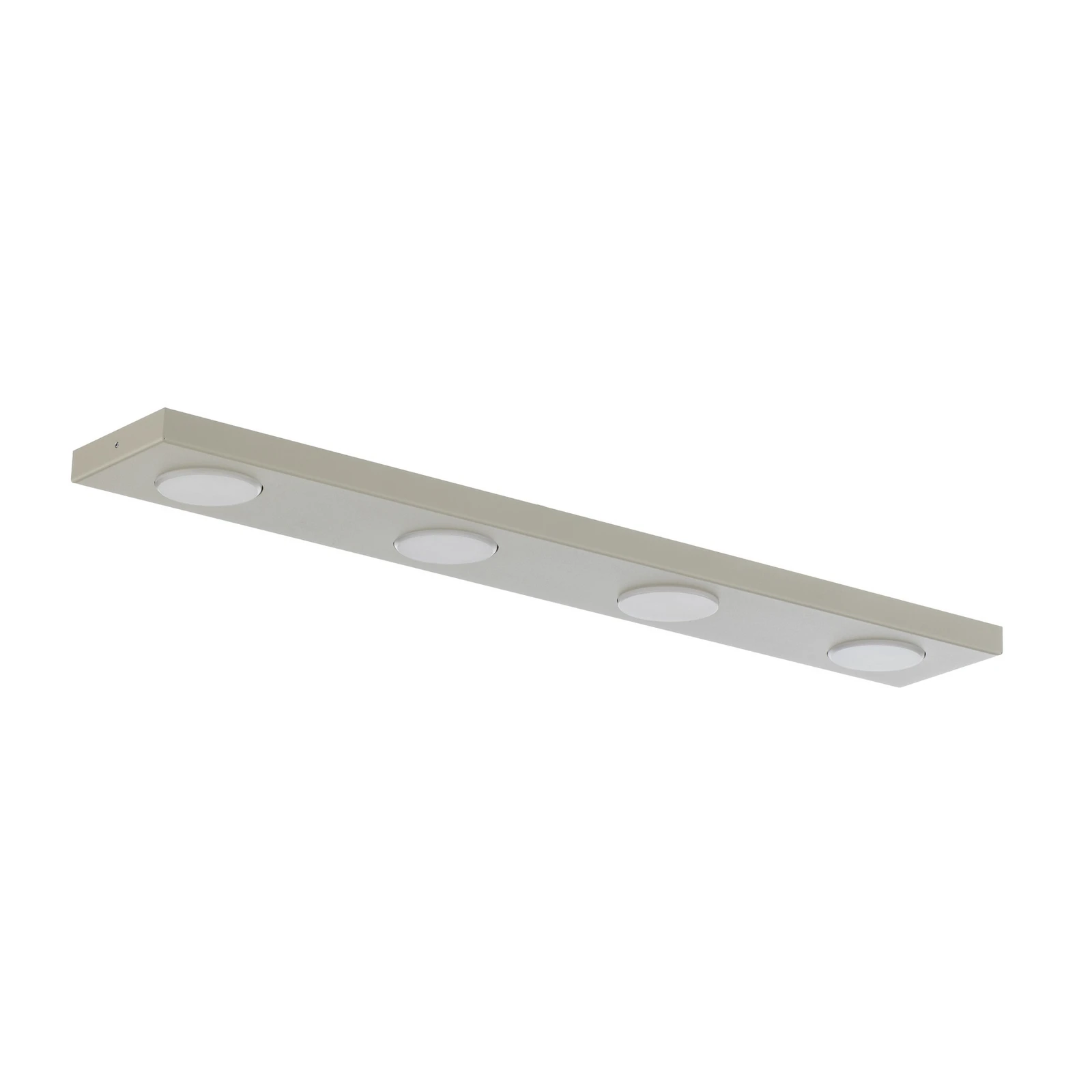 Griestu lampa Hero pelēkā-bēša krāsā, 4 spuldzes, 75 x 12 cm, metāls, GX53