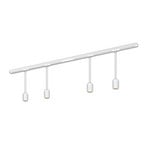 RAIL 230 V track lighting system, white, 4 pendants, length 1.5 m