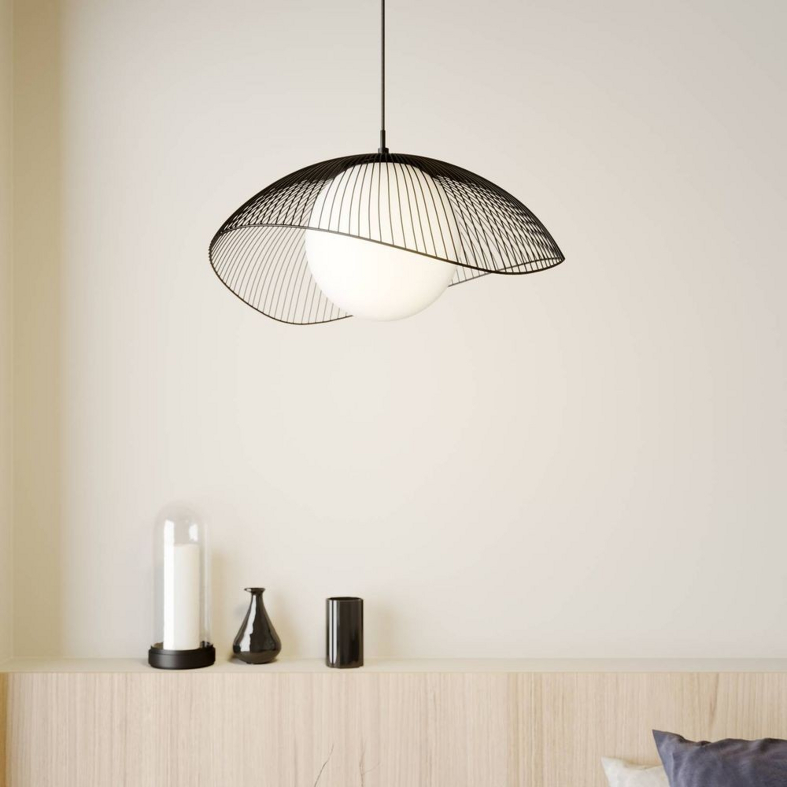 Fabronia Taklampa Opal/Black - Lindby