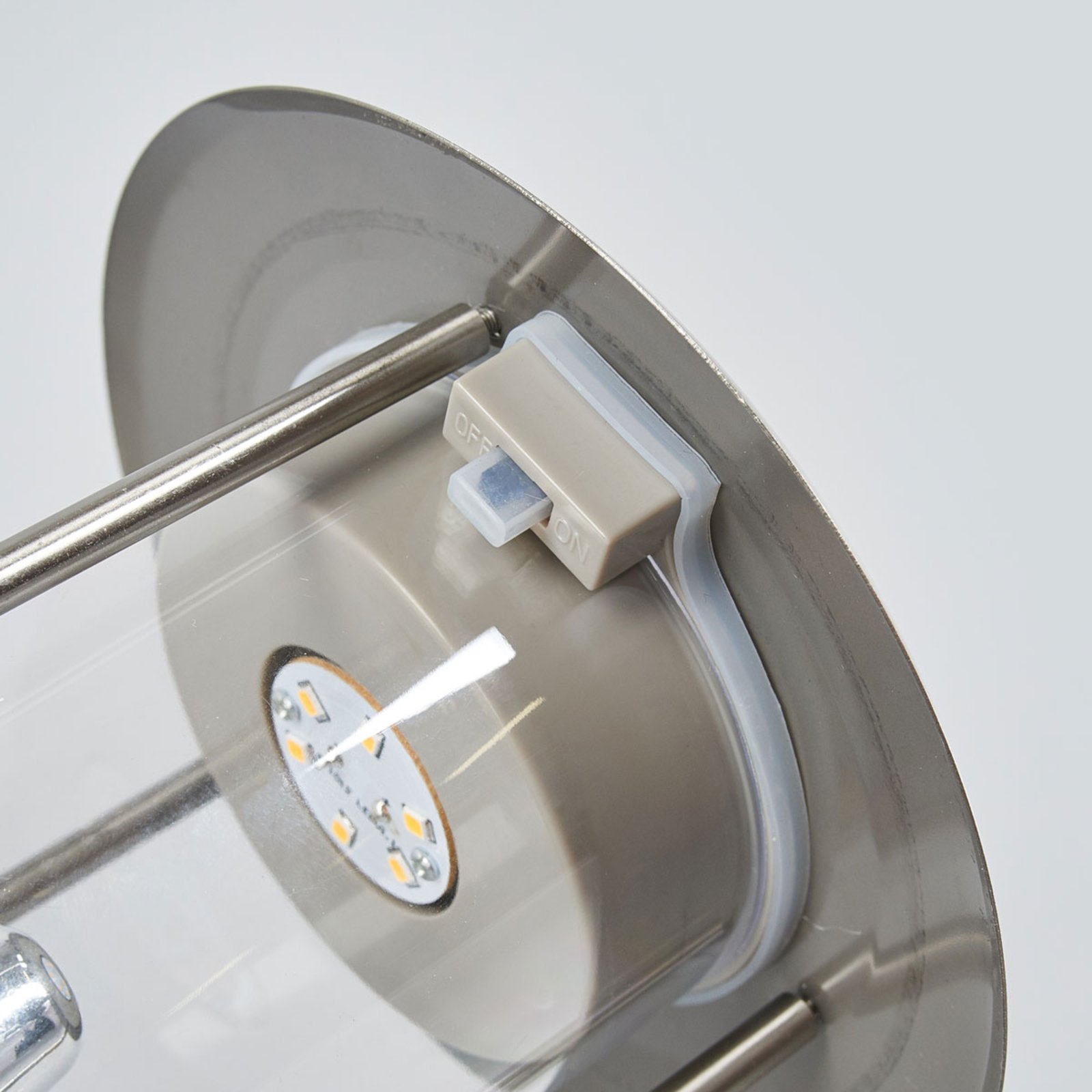 Sumaya LED Solarzelle  Wandleuchte Stainless Steel/Clear - Lindby