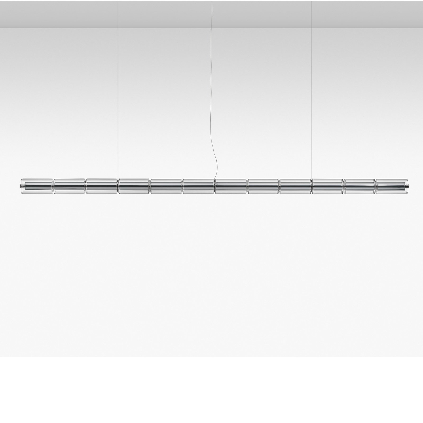 FLOS LED pendant light LUCE CILINDRICA S3, glass