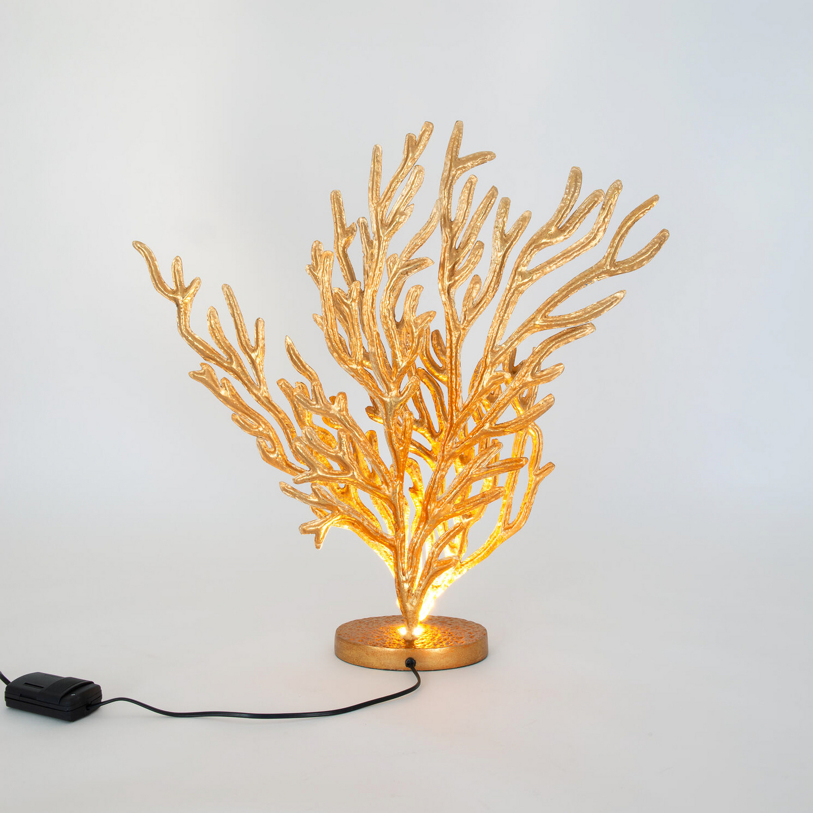 LED-bordlampe CORADORIA, gullfarget, høyde 72 cm, metall