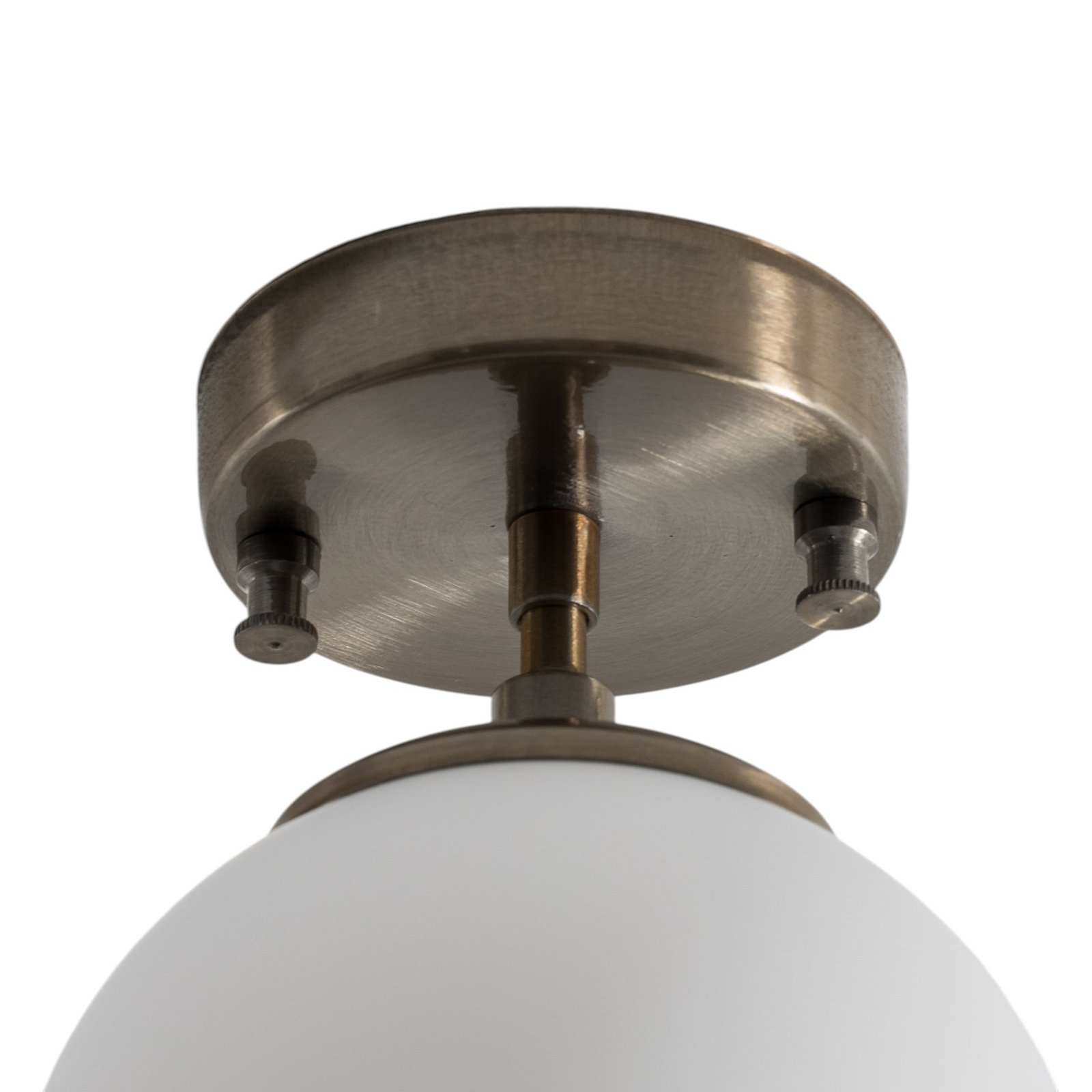 Atmaca 10220 ceiling lamp, antique gold, opal glass, Ø 15 cm