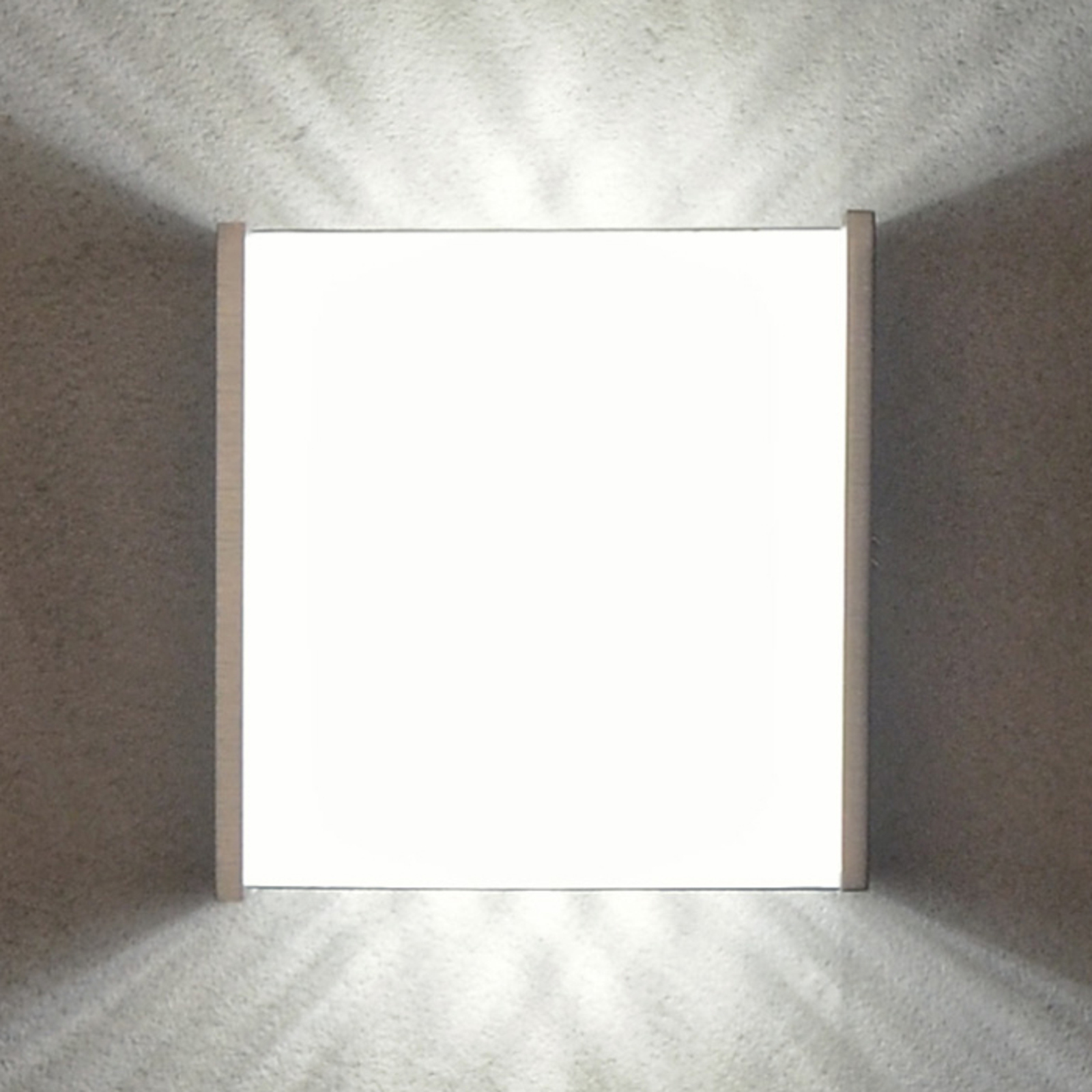Casablanca Effective LED wall lamp Box, for Living / Dining Room, aluminium, glass, 9 W, energy efficiency: A+, W: 10.5 cm, H: 11 cm