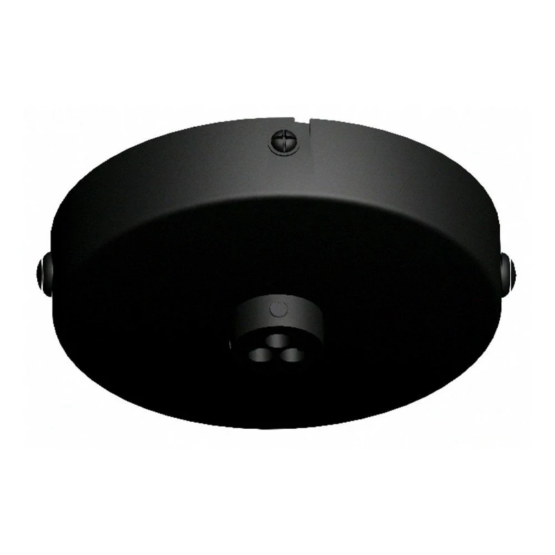 Halo Design – Mini Deckenrosette mit 3 Ausgängen für Pendelleuchten Ø12 Black