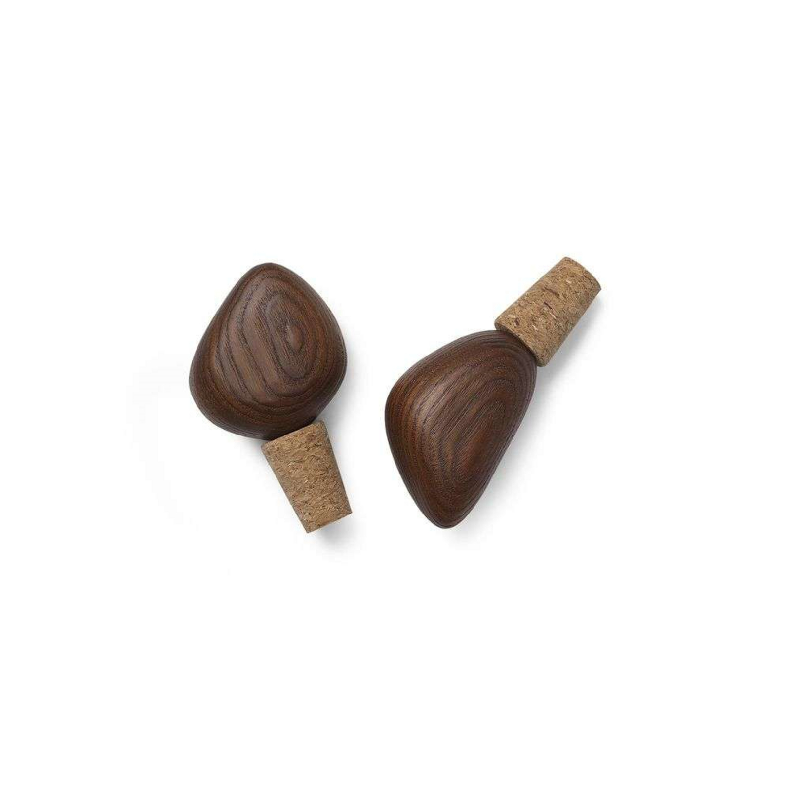 Cairn Wine Stoppers Set of 2 Dark Brown - ferm LIVING