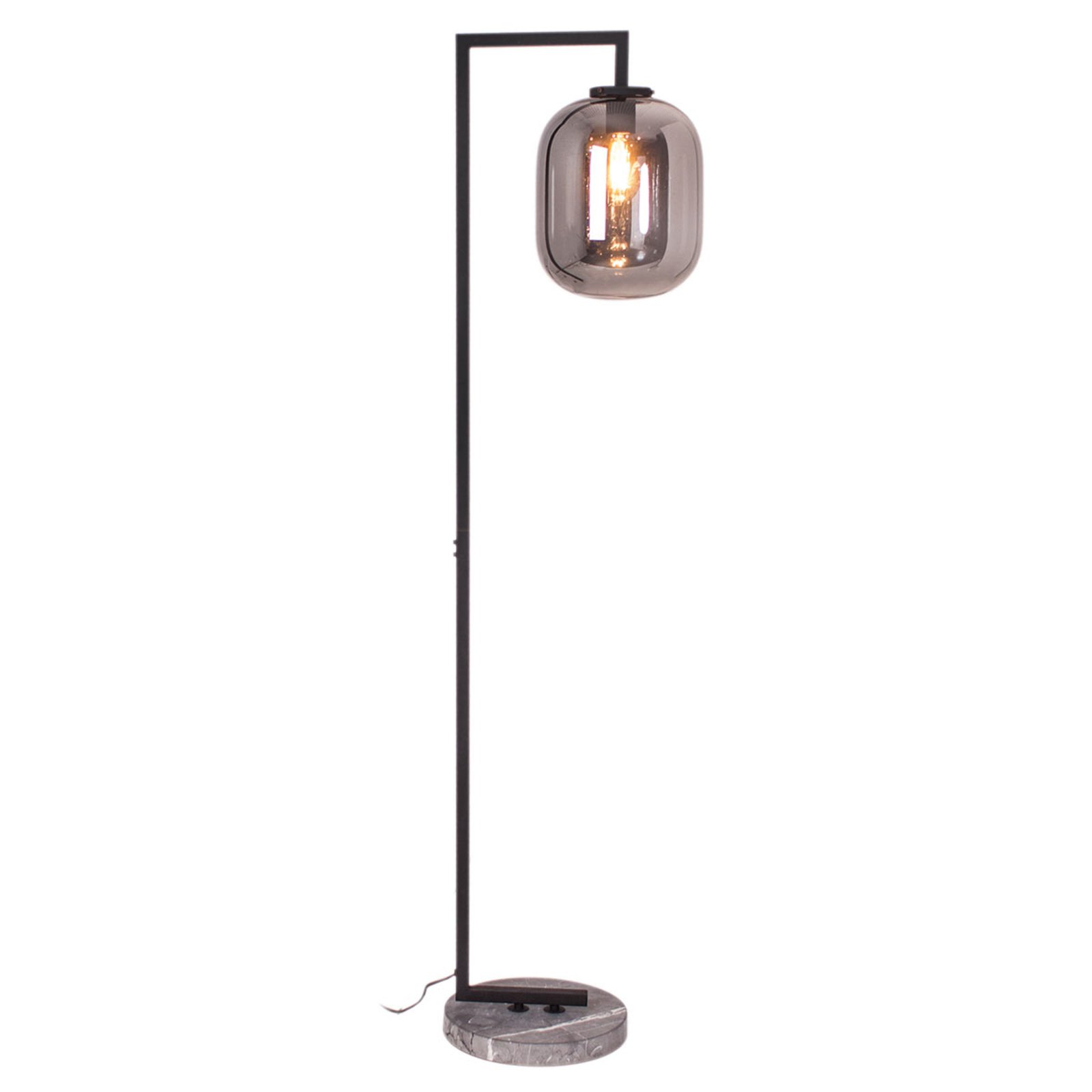 By Rydéns Leola glass floor lamp in smoky grey