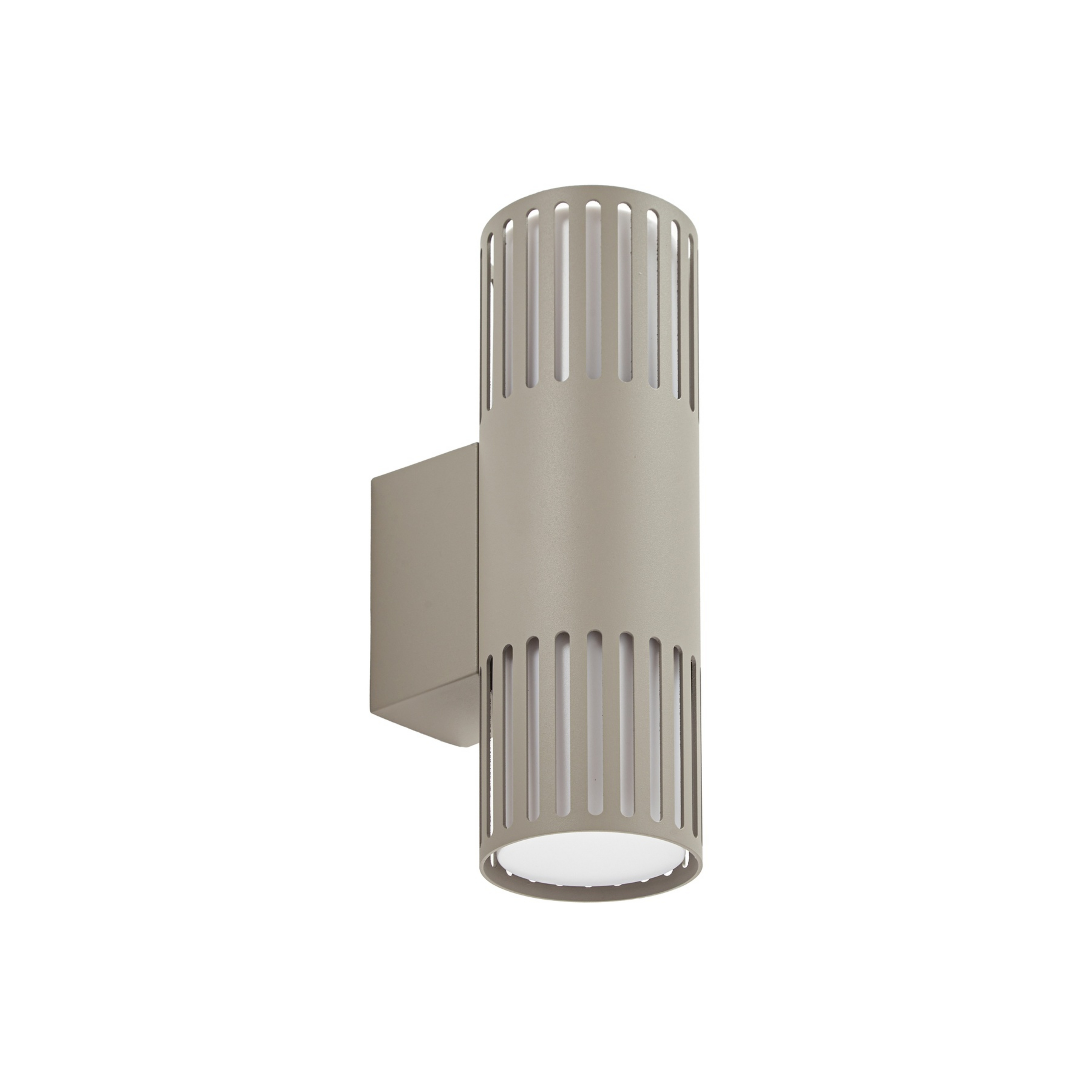 Lurinda Außenwandlampe steingrau, 2-fl, IP44, Ø10cm - Lindby