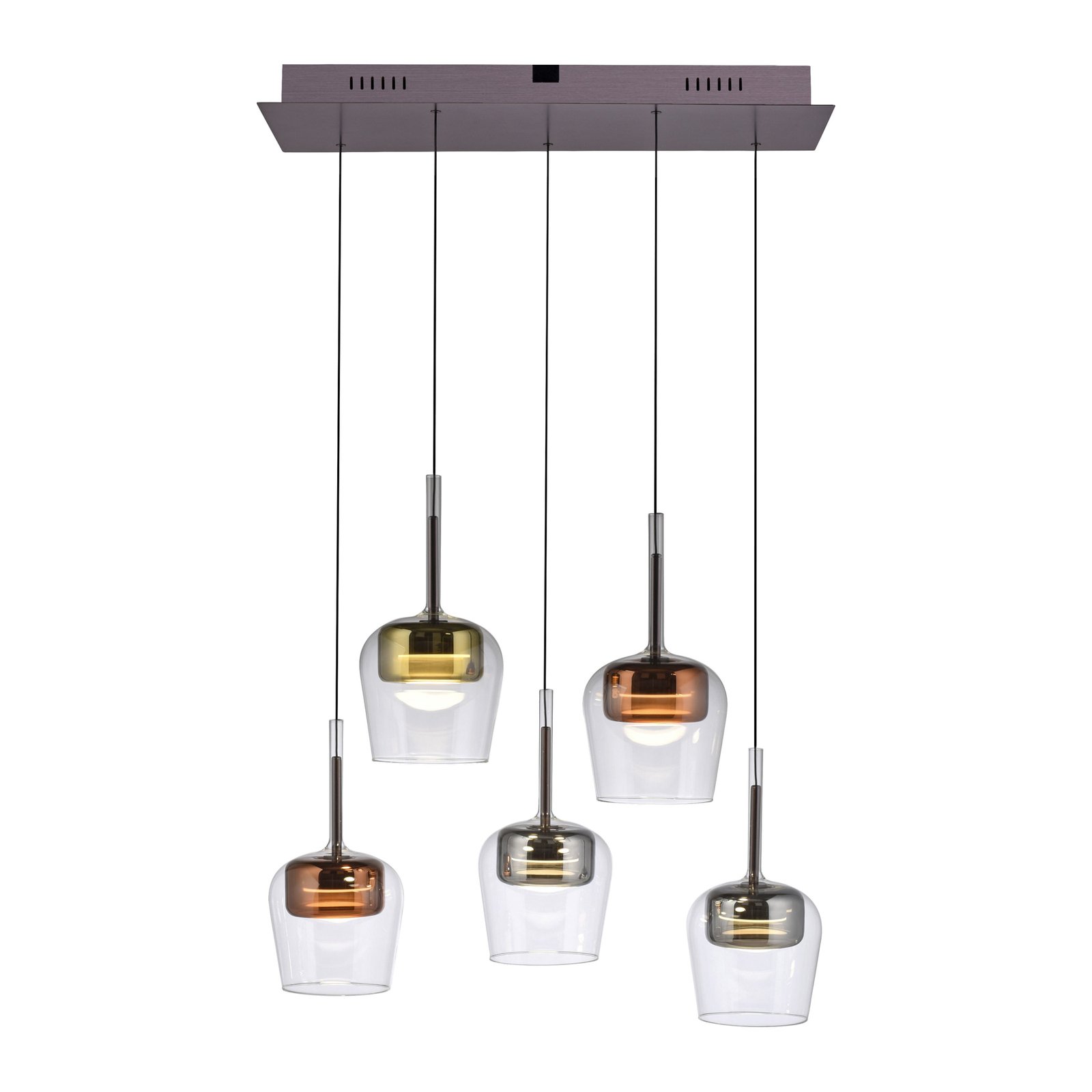 Paul Neuhaus SMART+ hanglamp Q-Kon meerkleurig 5-lamps