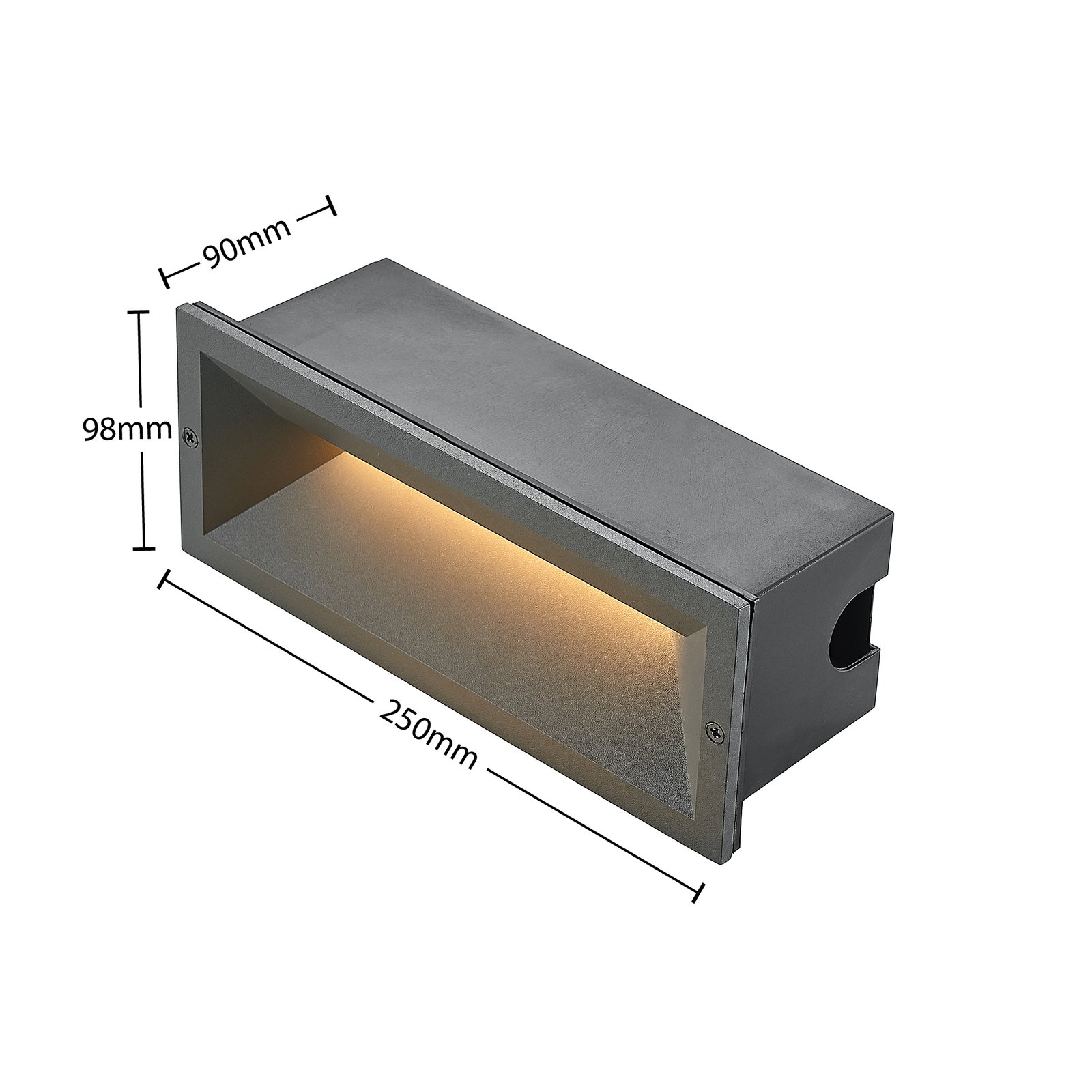 Jaano LED Exterior Luz de Pared Empotrada Antracite - Lucande