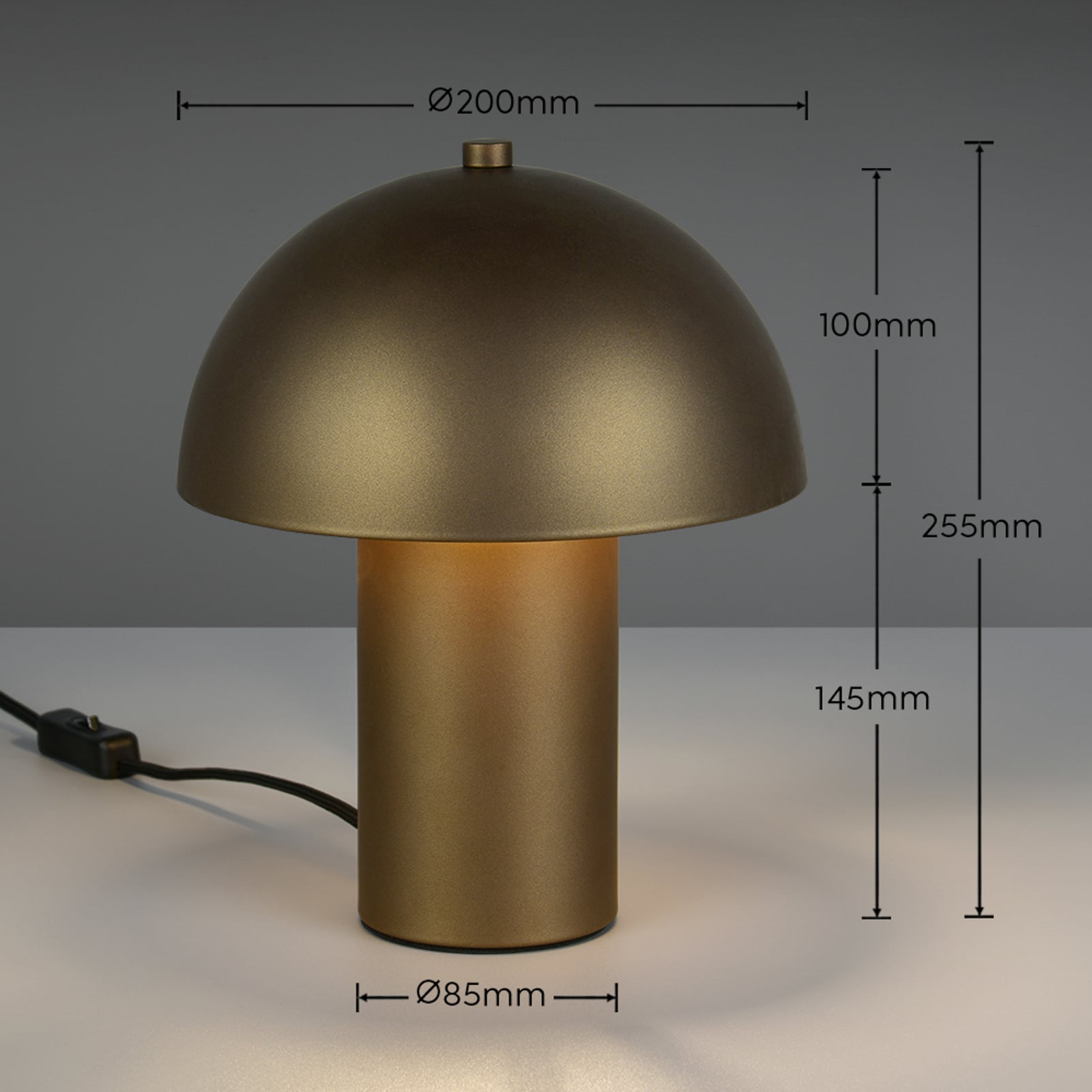 Bordlampe Enya, platina, metall, høyde 25,5 cm, E14 Bordlampe Enya, platina, metall, høyde 25,5 cm, E14