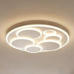 LED plafondlamp Dots, wit, Ø 50 cm, metaal/acryl, CCT