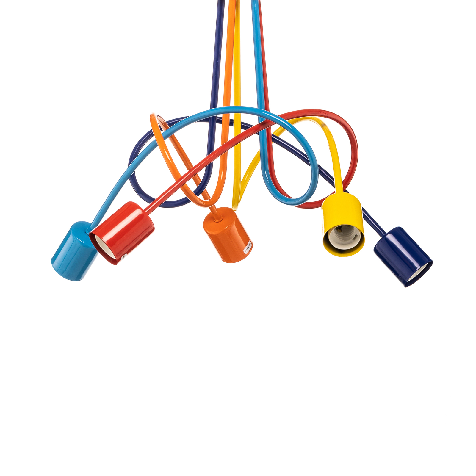 Tarnow ceiling light five-bulb colourful