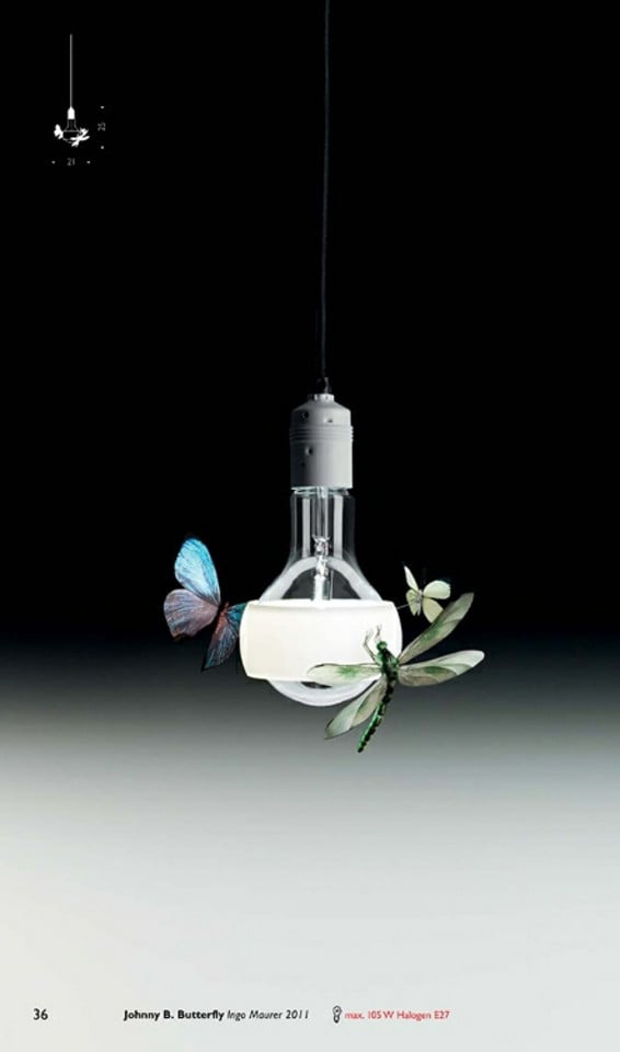 Ingo Maurer Johnny B. Butterfly Taklampa 170cm, flerfärgad från Ingo Maurer