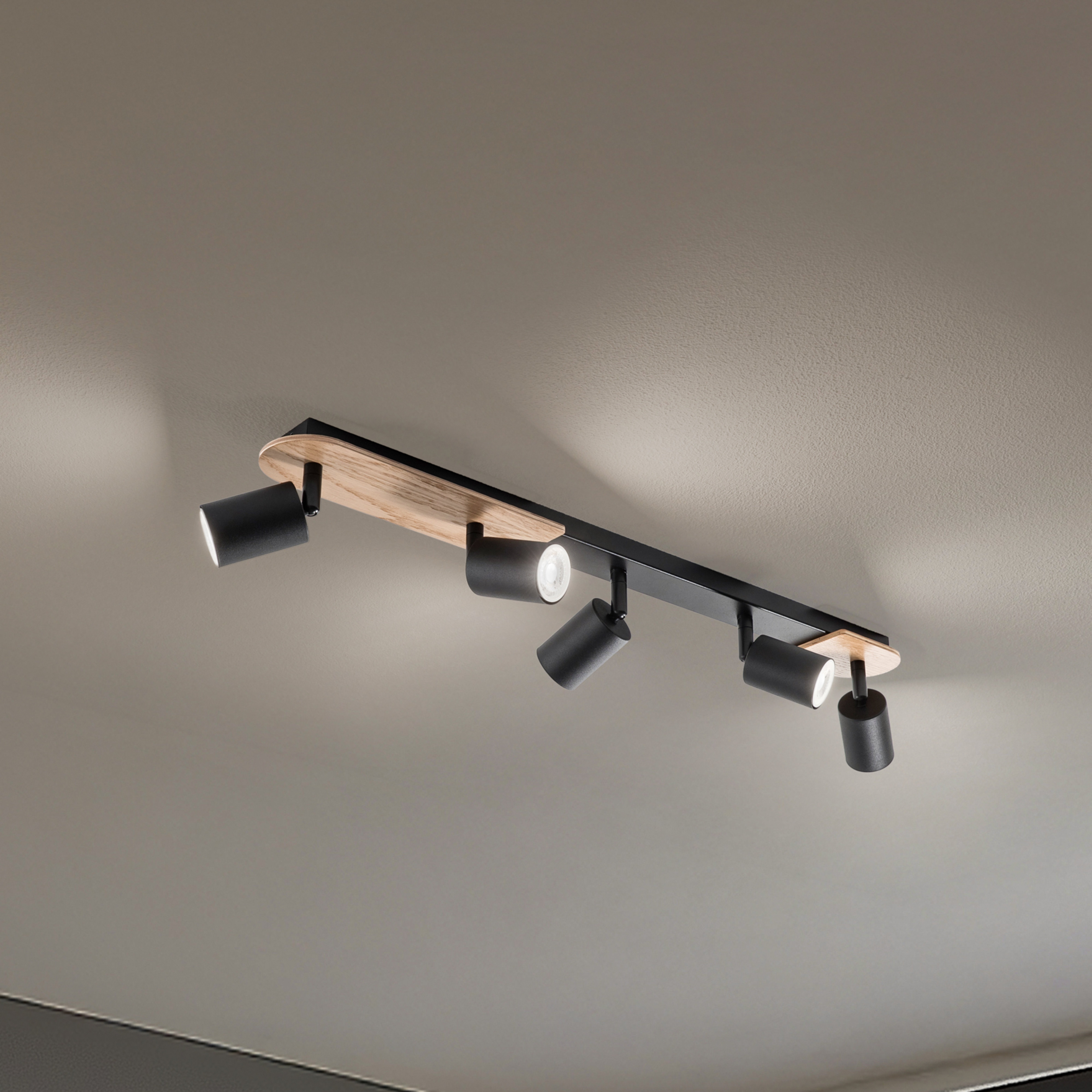 Downlight Cover Wood, 5-bulb