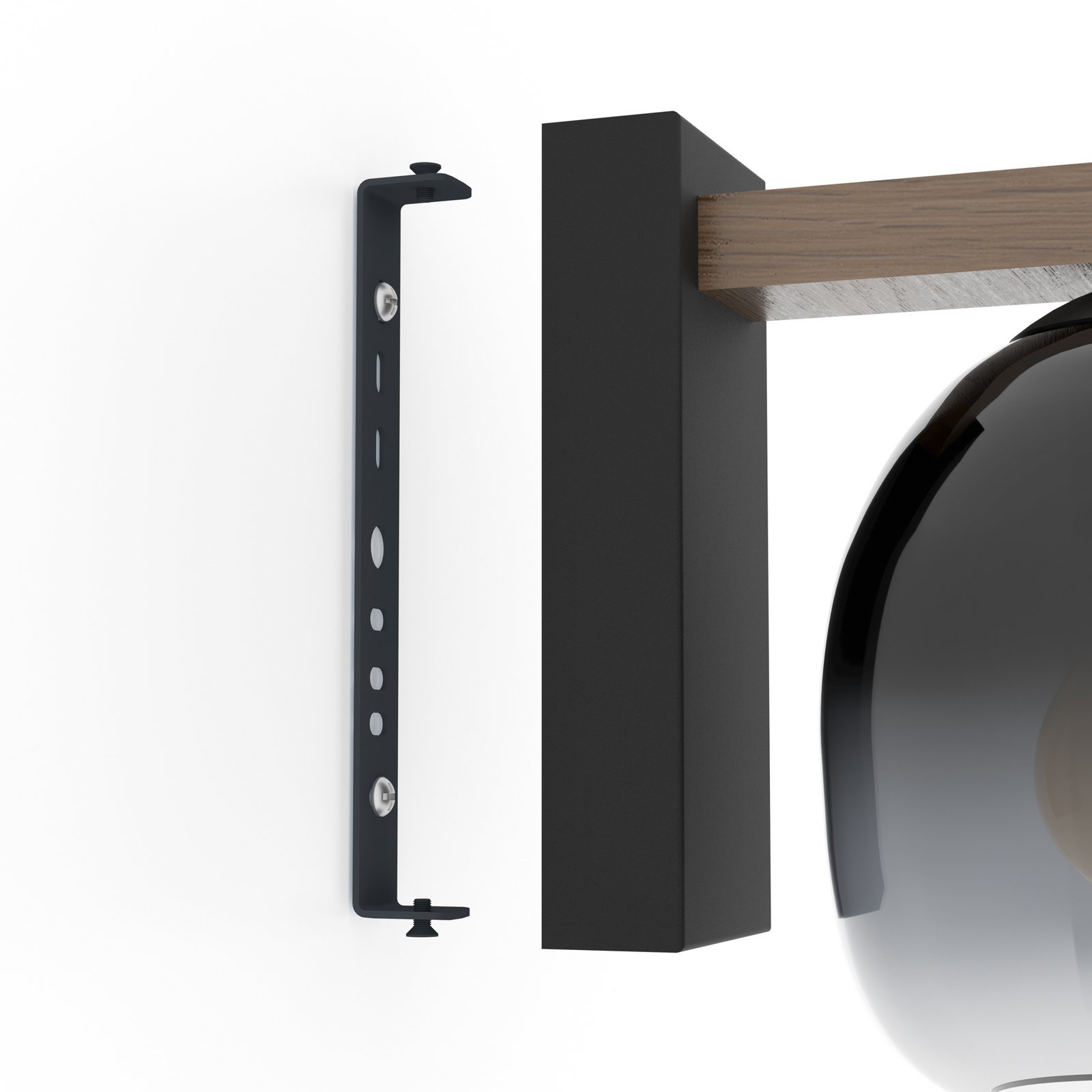 EGLO Filago stensko svetilo iz dimljenega stekla z eno svetilko