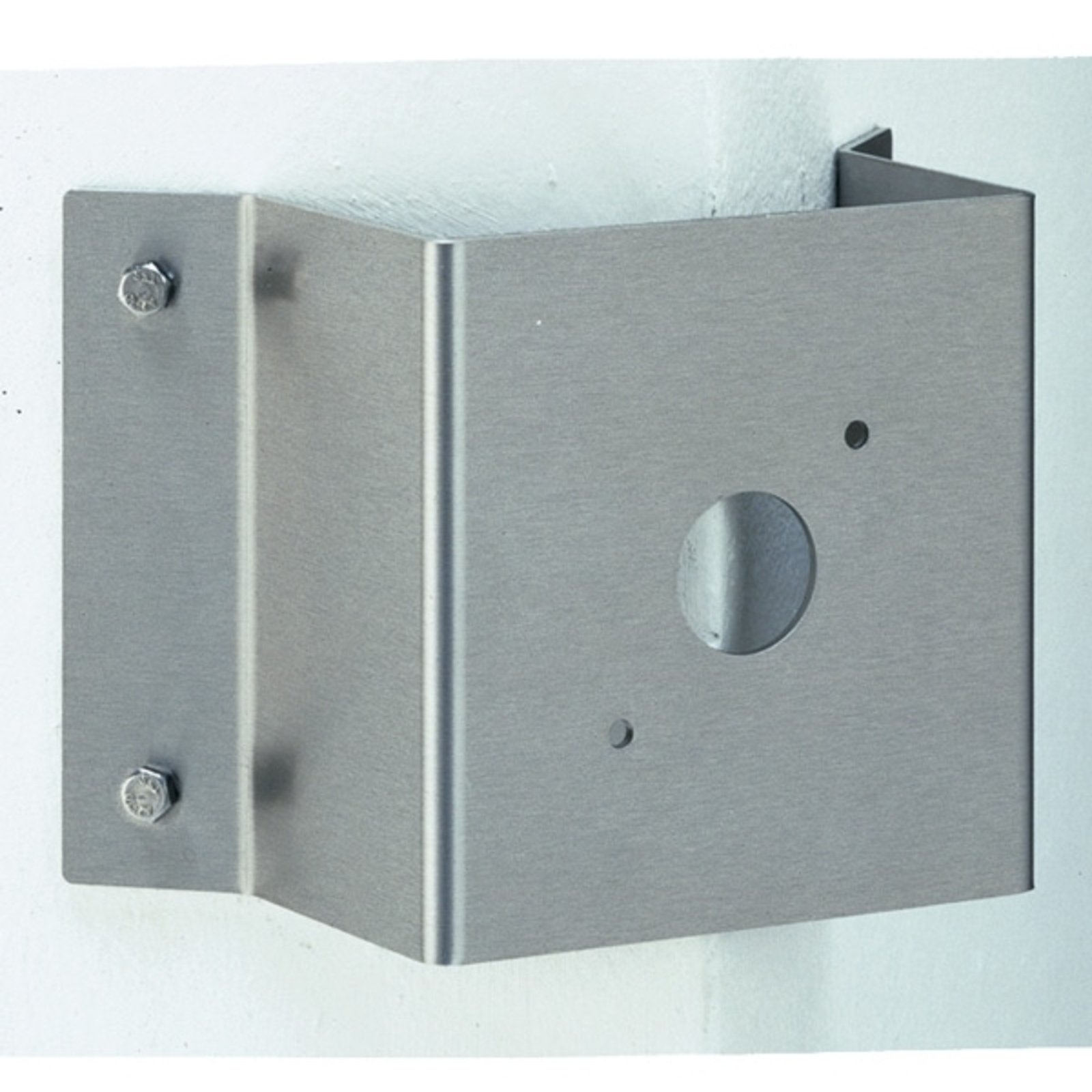 Large corner block for outdoor wall lights