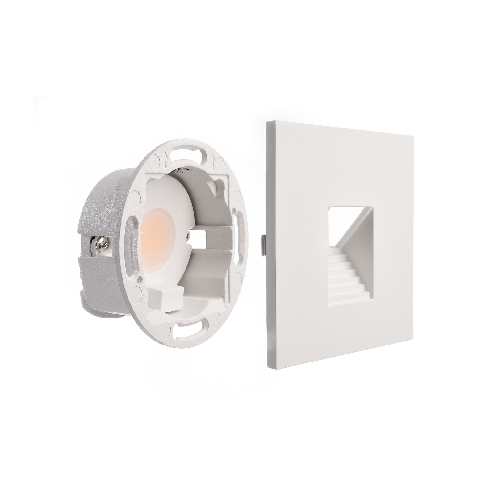Deko-Light Aplică încastrată cu LED SET Alwaid, alb 8 x 8 cm, nivel 2.700 K - Hol - Modern - alb trafic RAL 9016 - Aluminiu