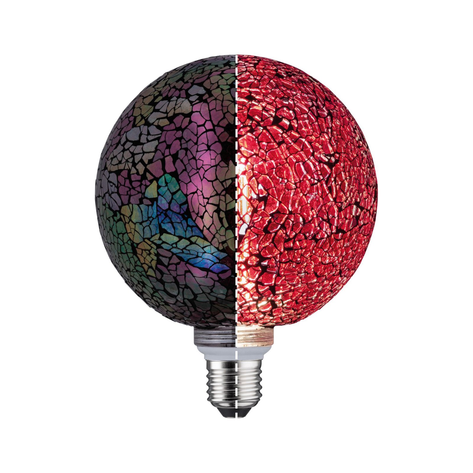 Paulmann E27 LED Globe 5W Miracle Mosaic rood