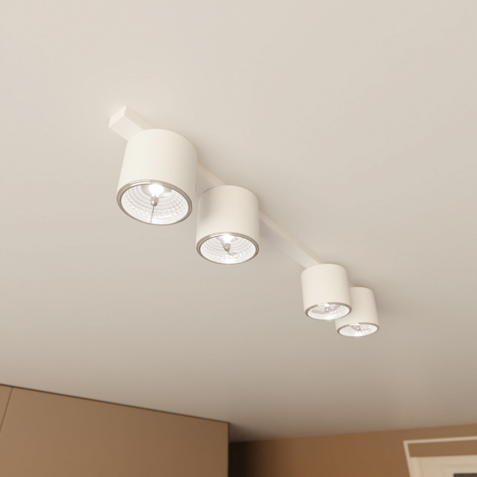 EMIBIG LIGHTING Plafonieră Nano albă 4 becuri metal - Camera de zi / sufragerie - Modern