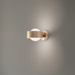 Mado wall light, opal glass/brass, 1-bulb